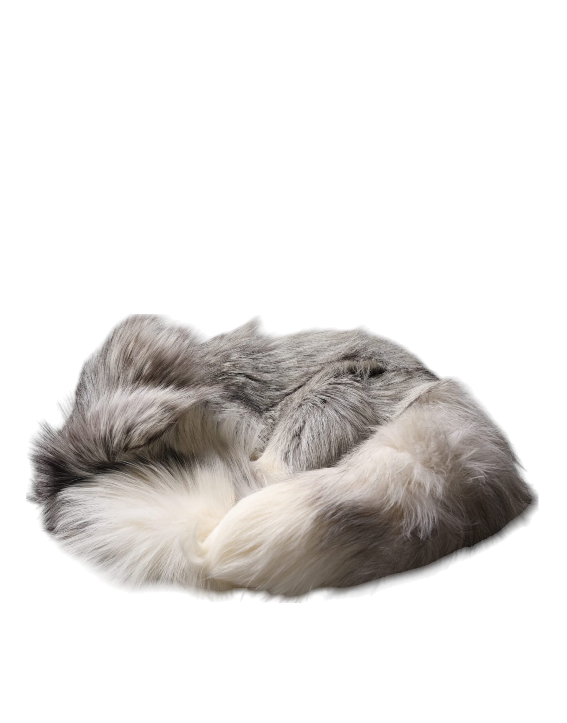 Dolce & Gabbana White Fox Fur Neck Wrap Warmer Winter Scarf - 3