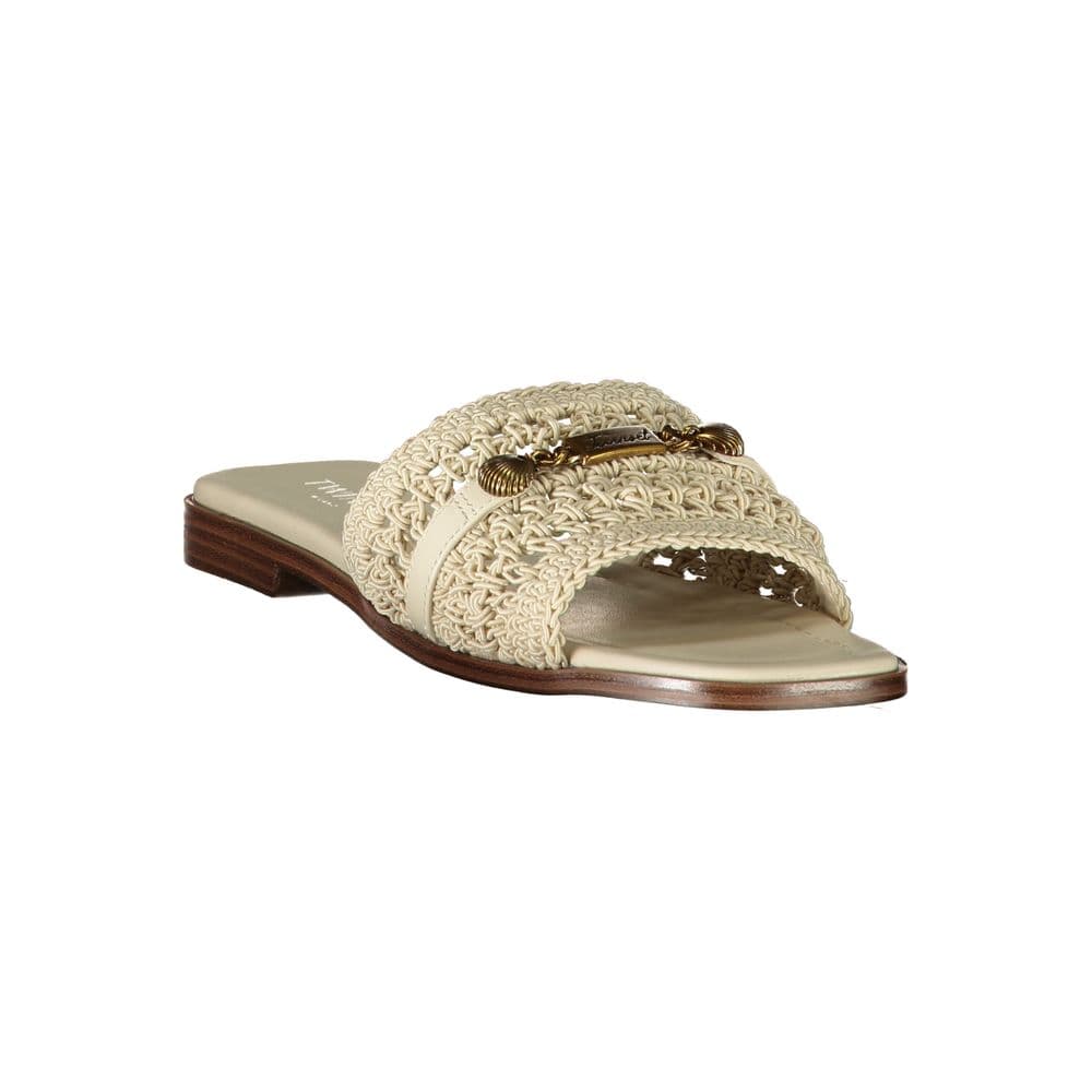 Twinset Beige Leather Women's Sandal - 2