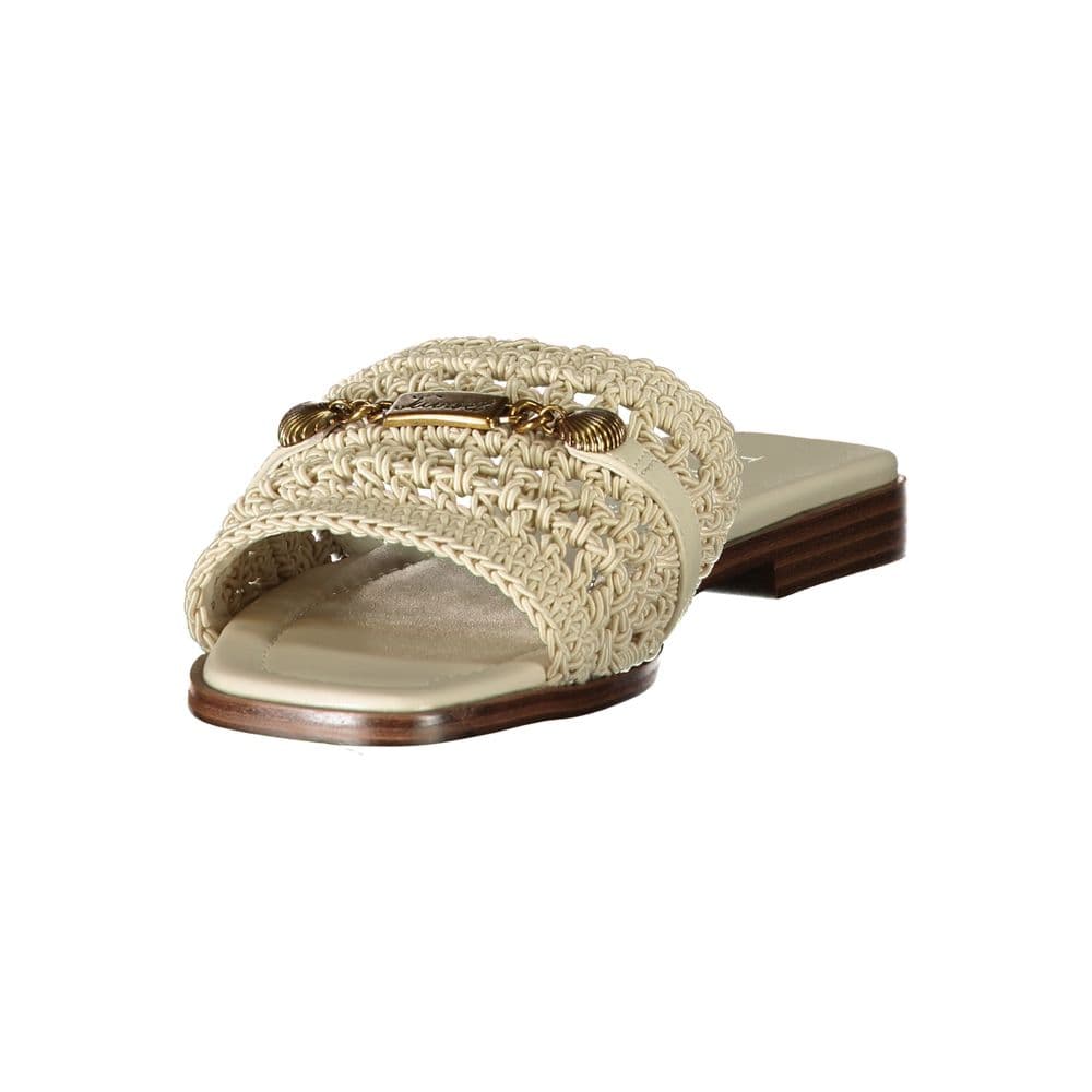Twinset Beige Leather Women's Sandal - 3