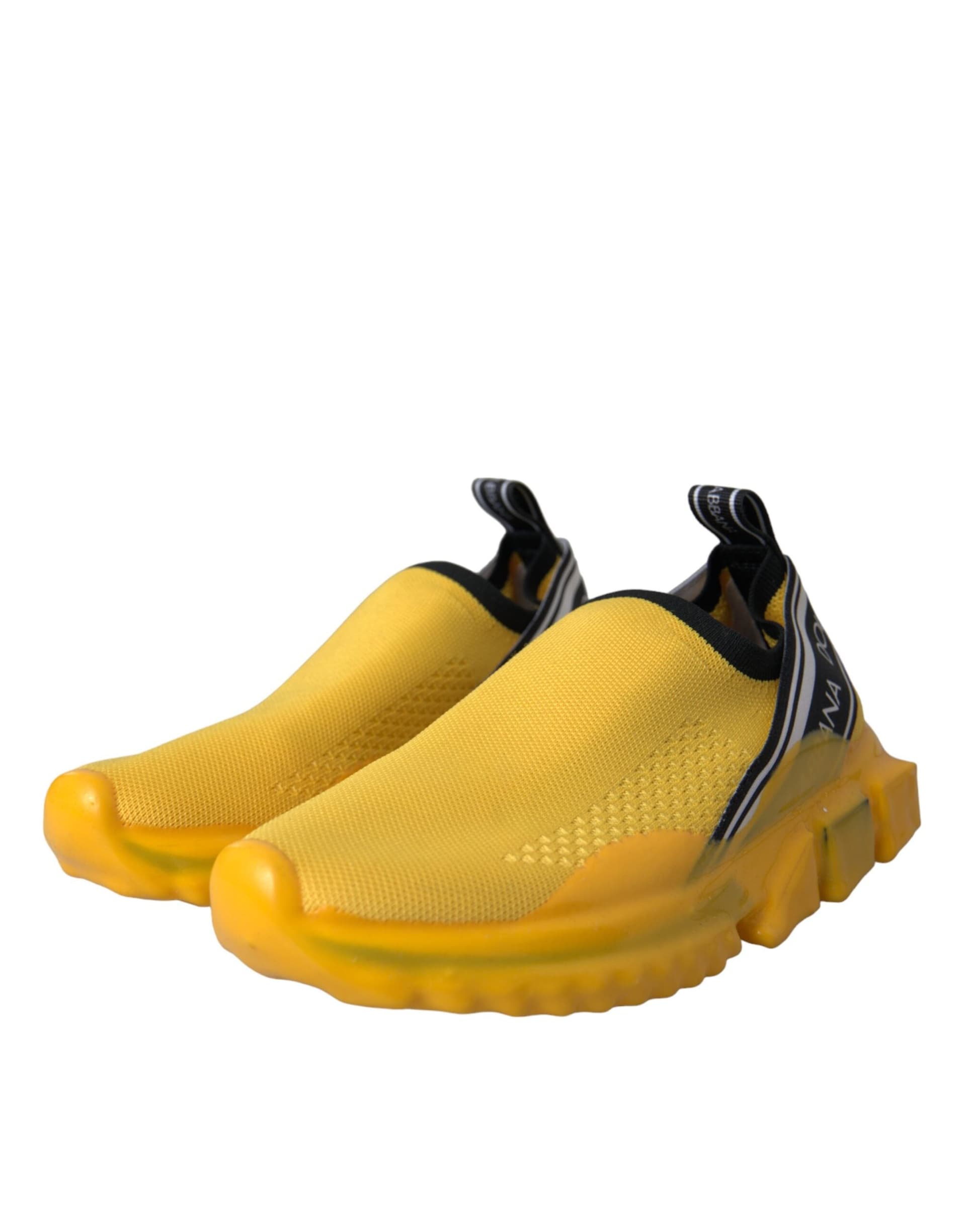 Dolce & Gabbana Yellow Sorrento Slip On Sneakers Women Shoes - 2