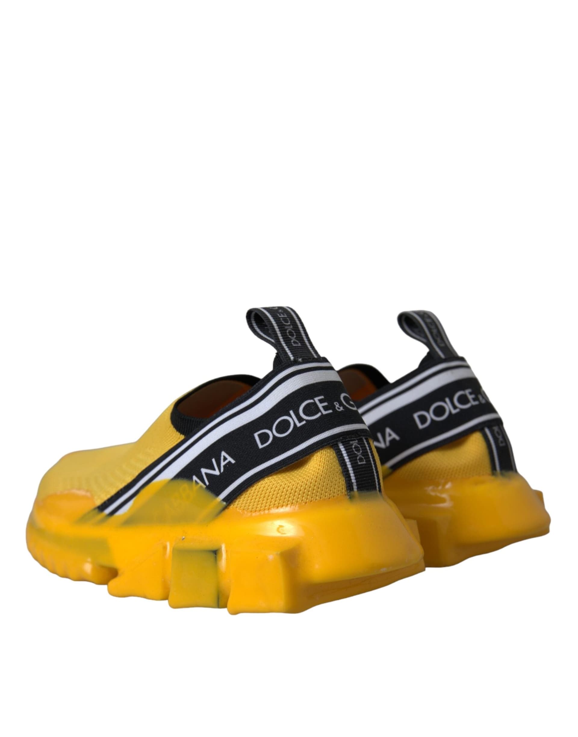 Dolce & Gabbana Yellow Sorrento Slip On Sneakers Women Shoes - 3