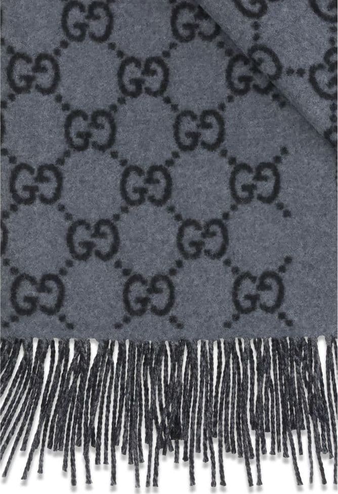 Gucci Blue Cashmere Foulard - 3