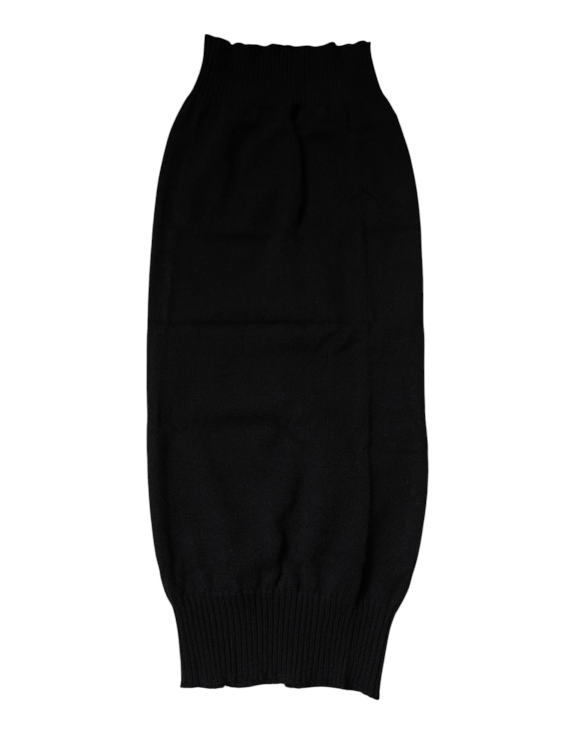Dolce & Gabbana Black Cashmere Knitted Neck Warmer Foulard Scarf - 2