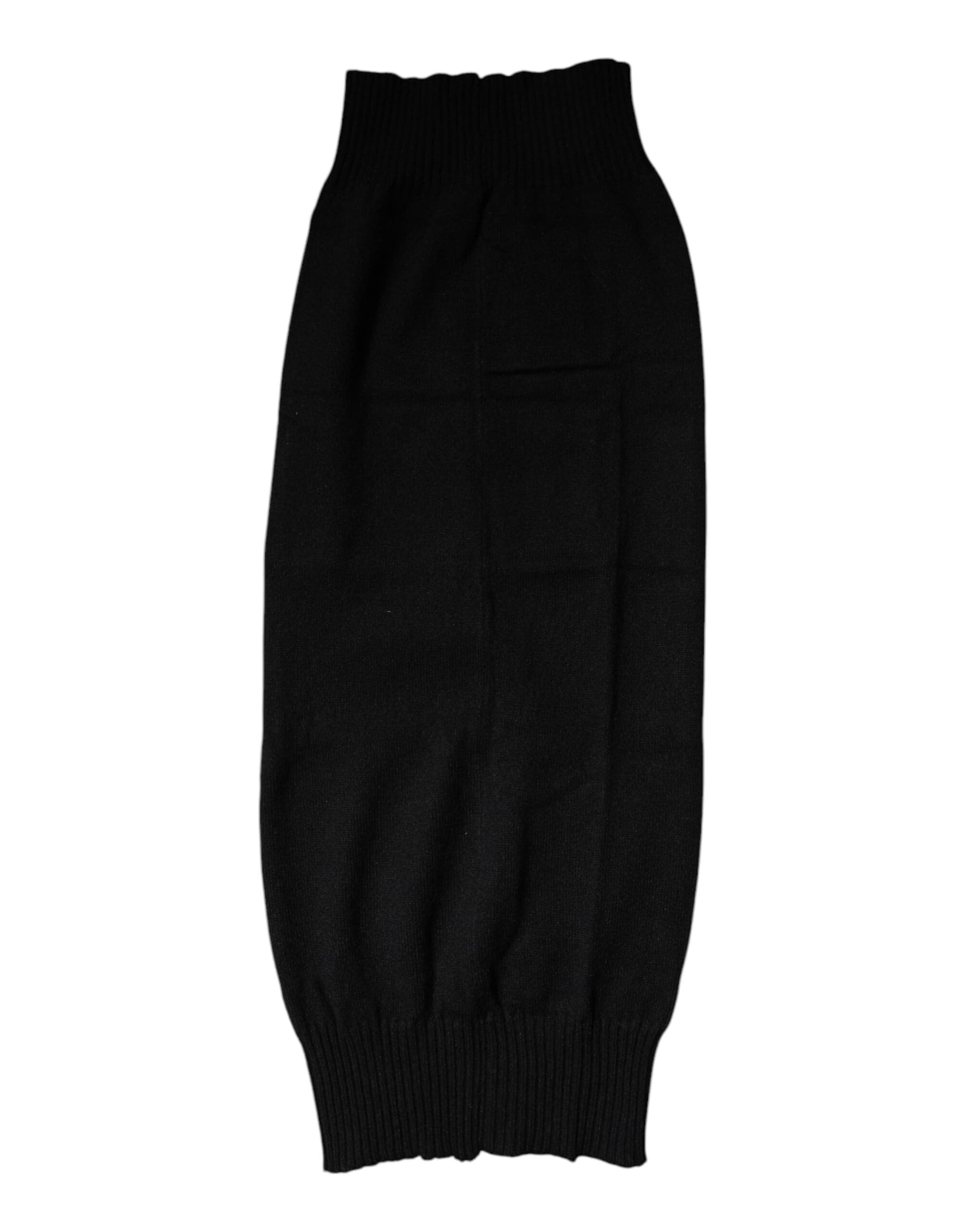 Dolce & Gabbana Black Cashmere Knitted Neck Warmer Foulard Scarf - 4