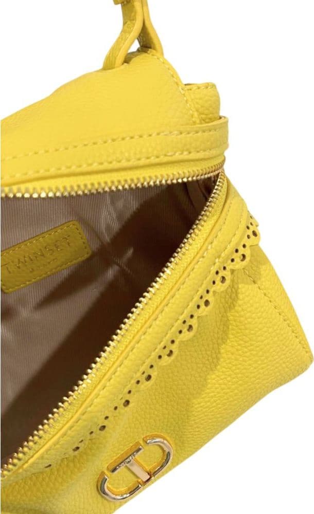 Twinset Yellow PU Women Handbag - 6