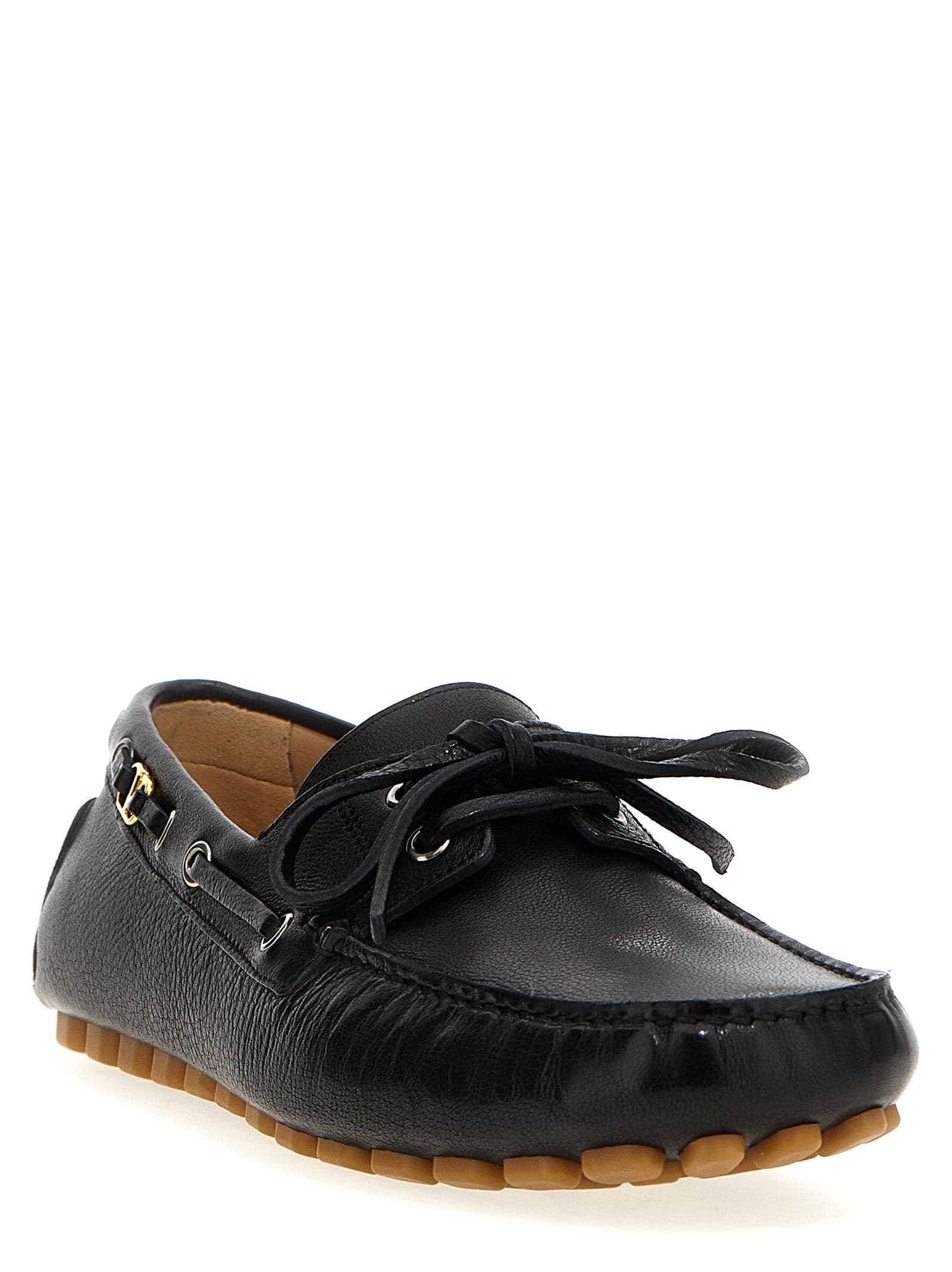 Valentino Garavani Black Buffalo Leather Slip-On Loafers - 2