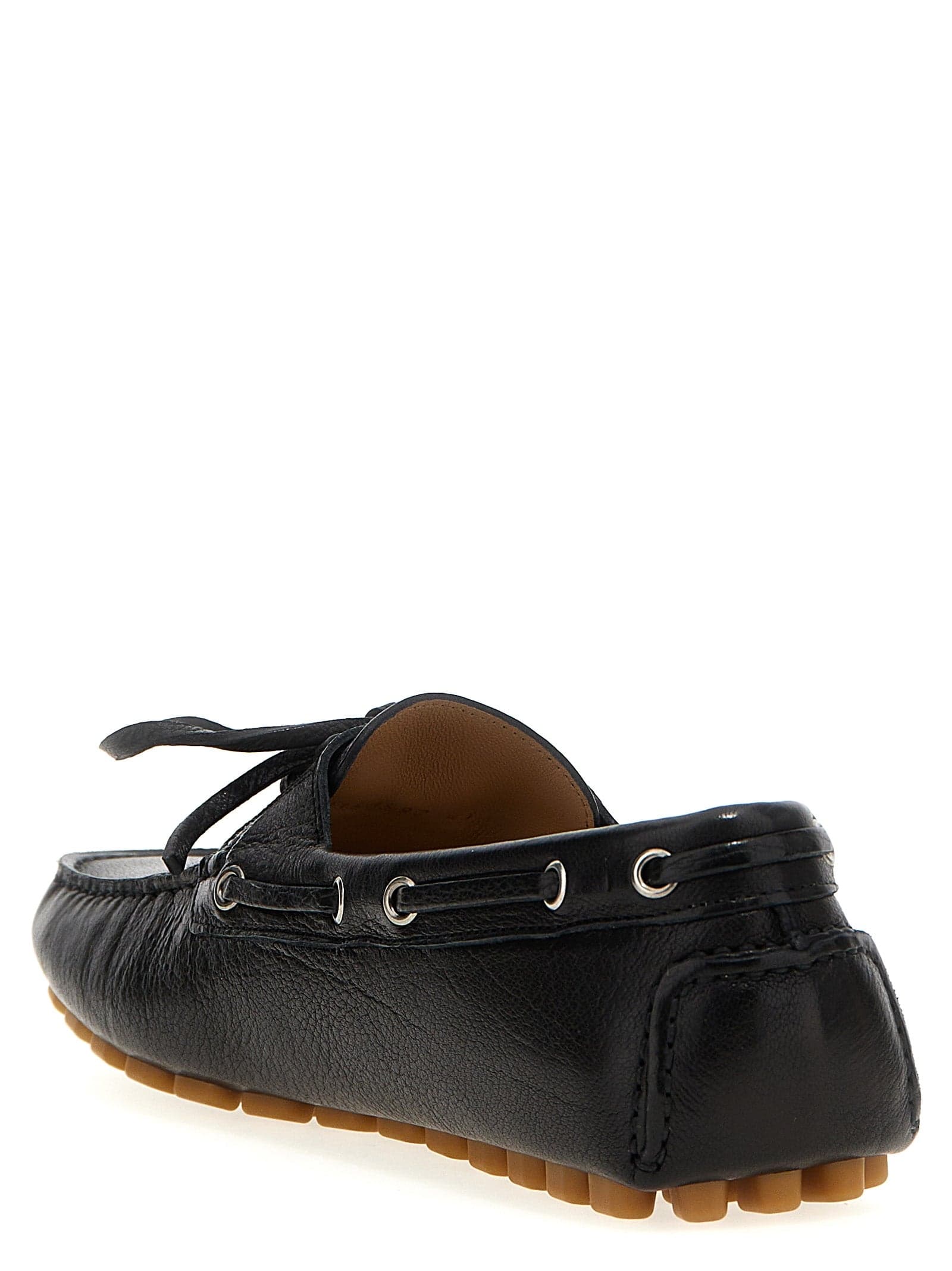 Valentino Garavani Black Buffalo Leather Slip-On Loafers - 3