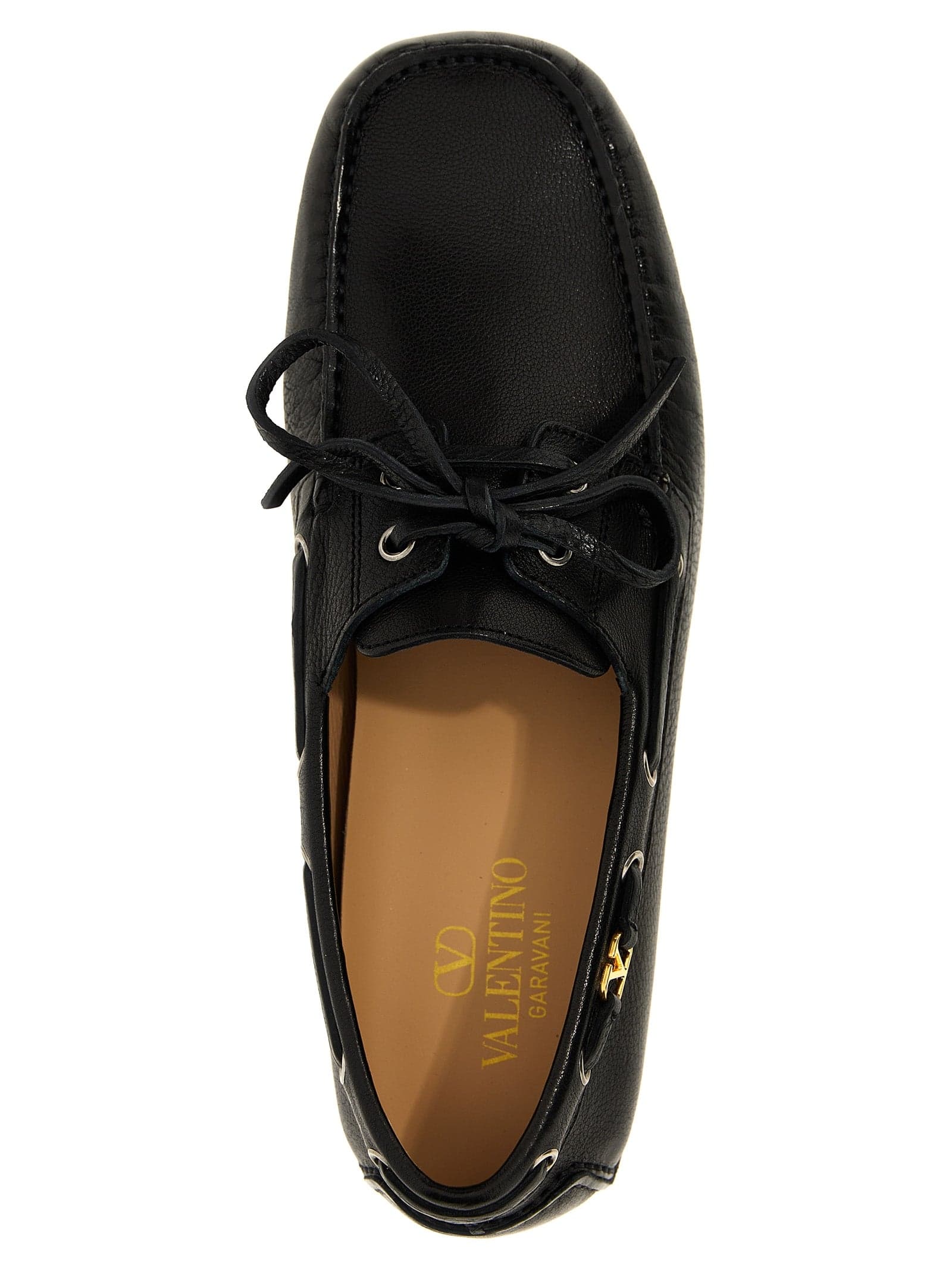 Valentino Garavani Black Buffalo Leather Slip-On Loafers - 4