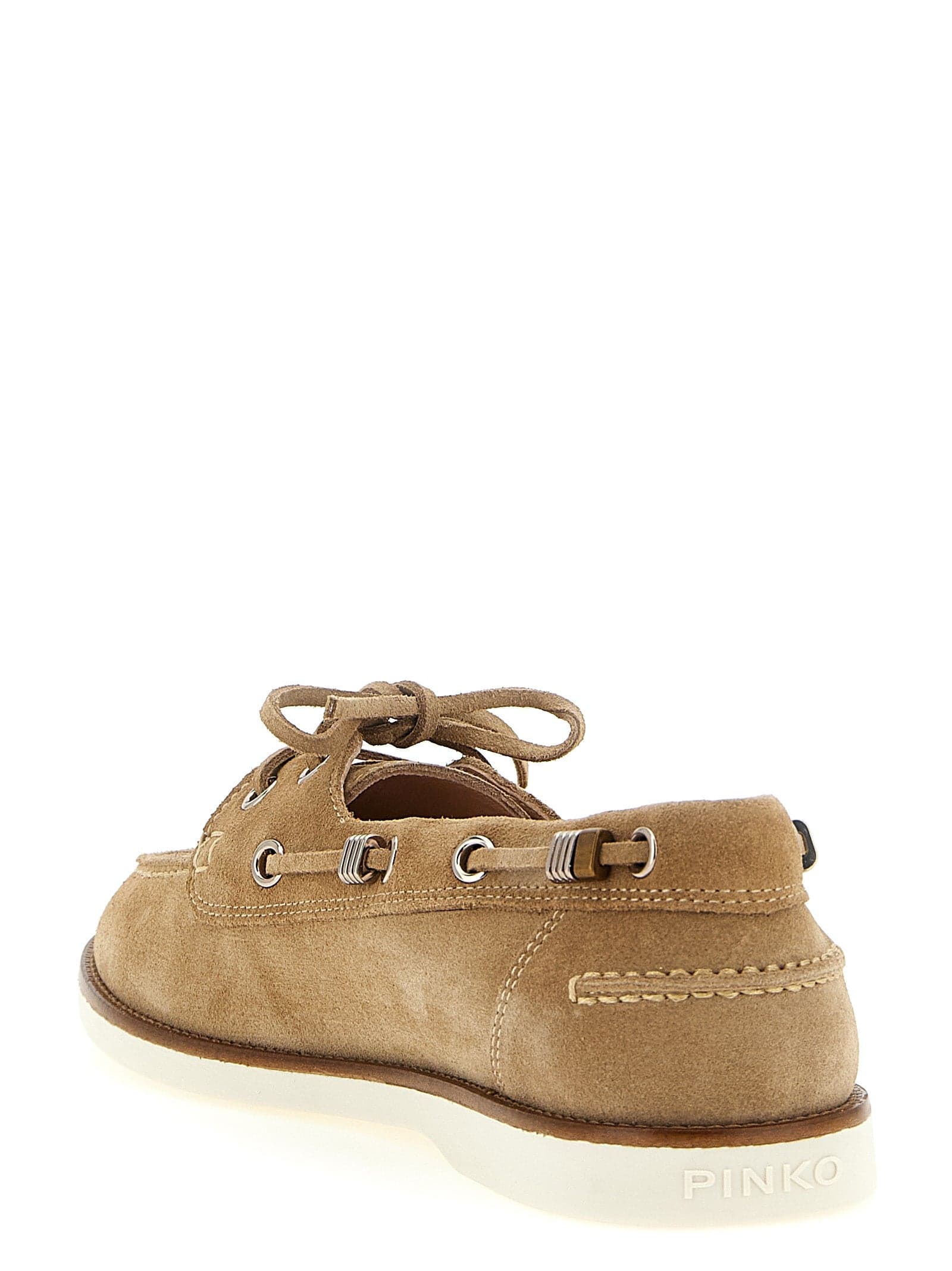 PINKO Beige Calfskin Moccassin - 3