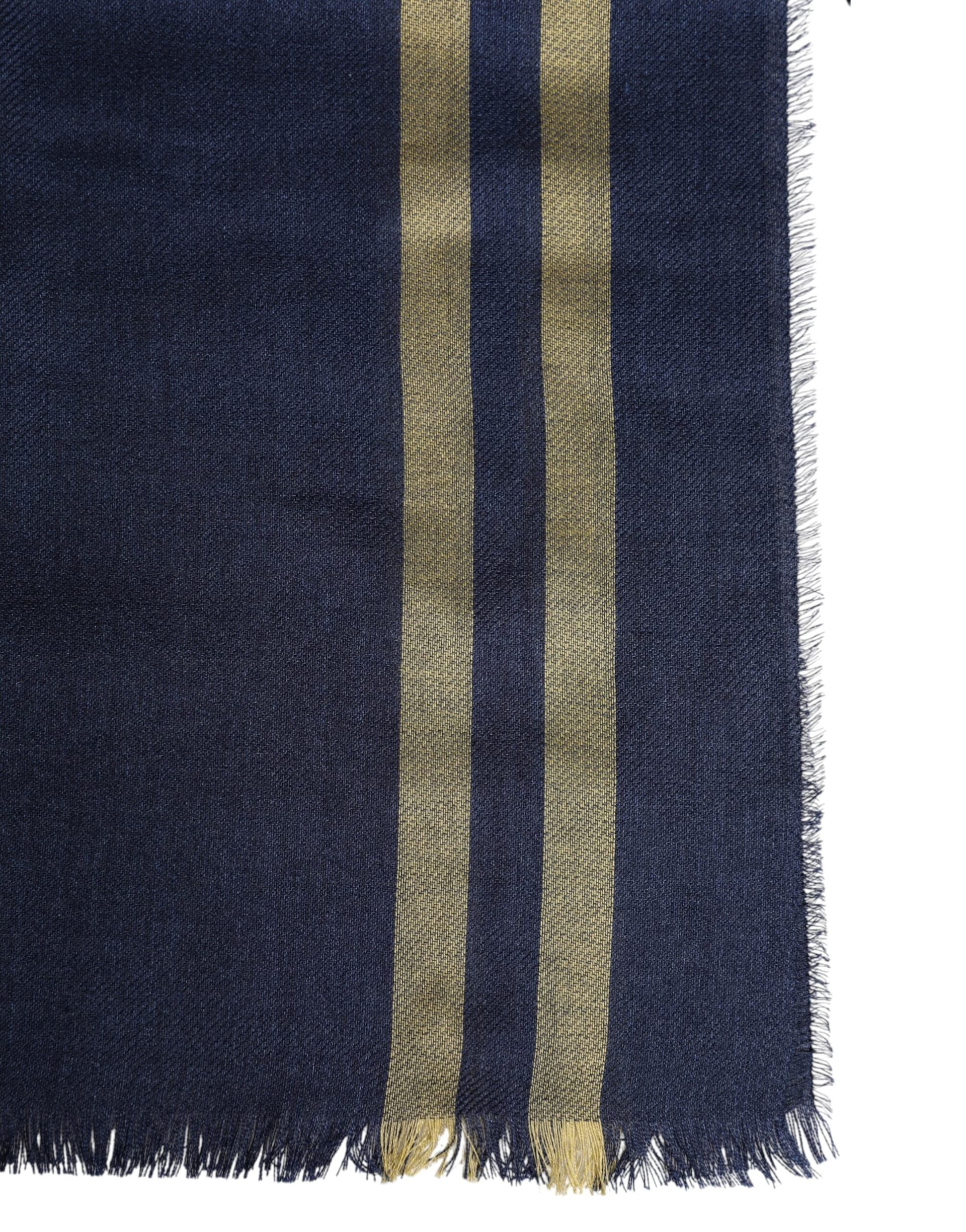 Dolce & Gabbana Blue Cashmere Neck Warmer Wrap Shawl Scarf - 3