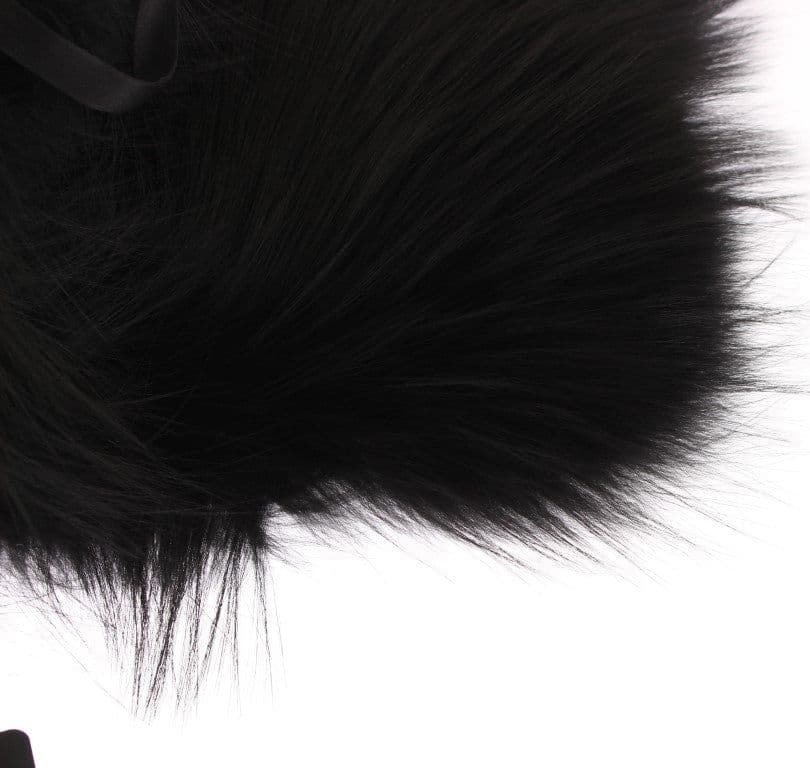 Dolce & Gabbana Black Fox Fur Collar Scarf - 7