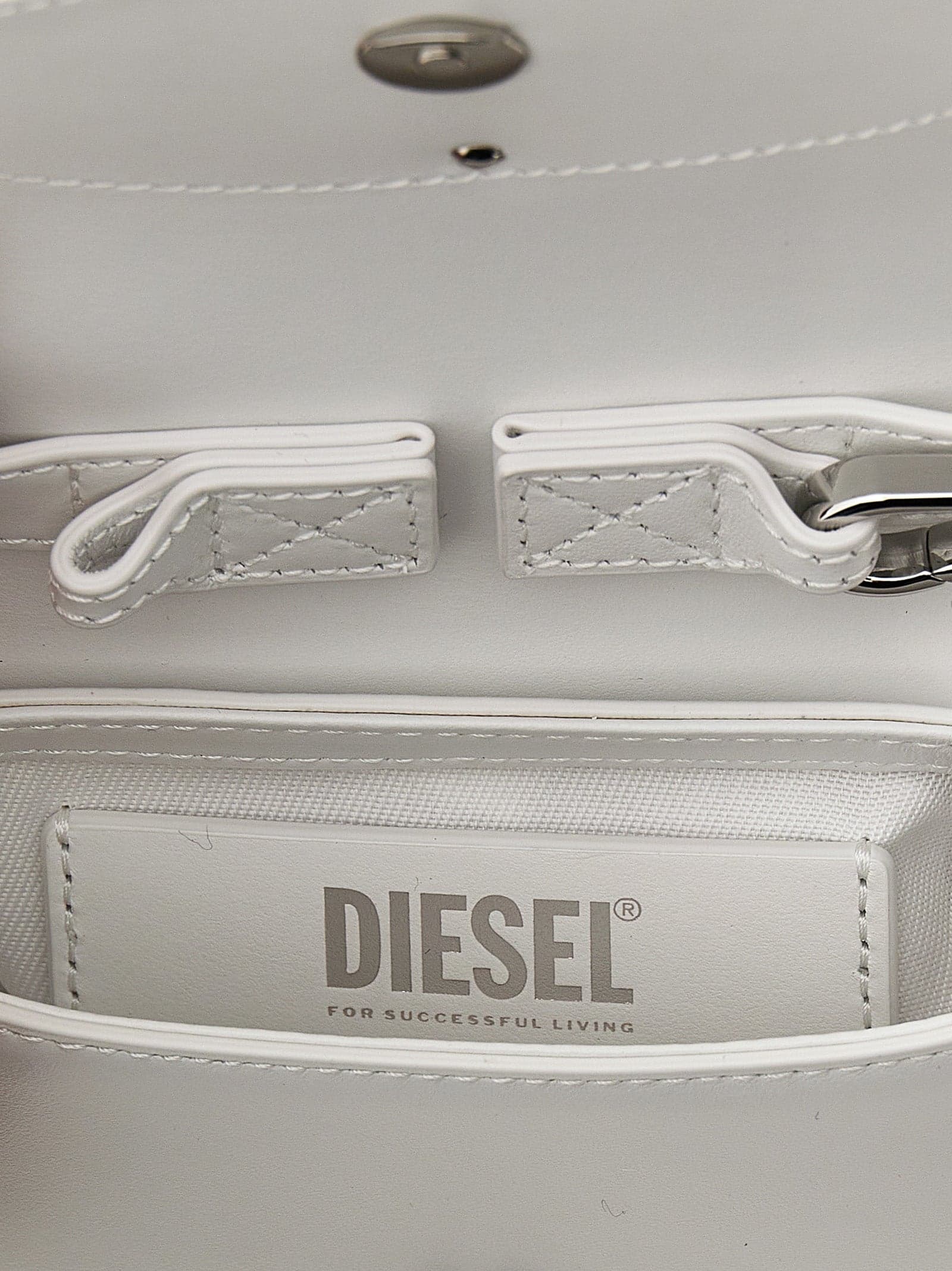 Diesel White Cowhide Handbag - 4