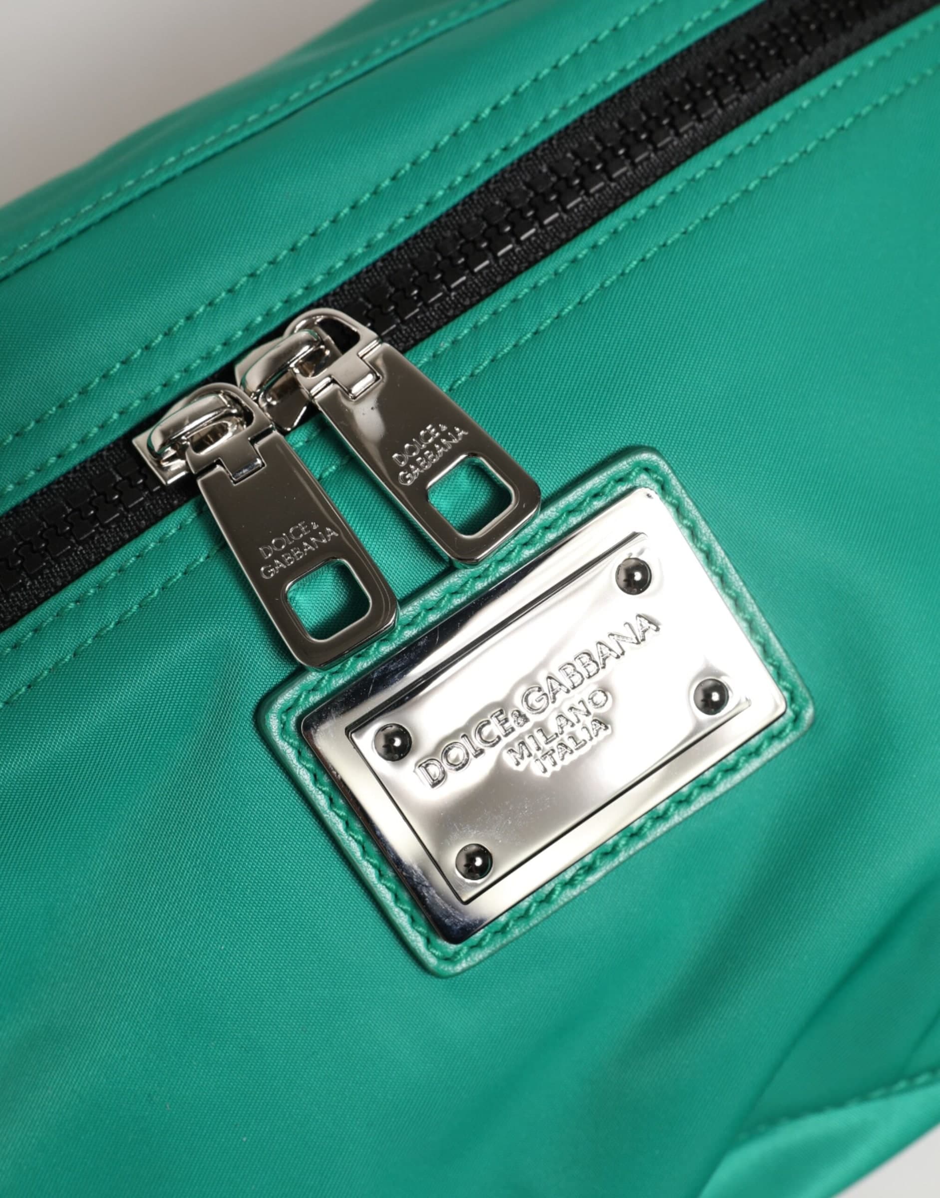Dolce & Gabbana Green Logo Plaque Nylon Waist Fanny Pack Men's Borse Bag - 7