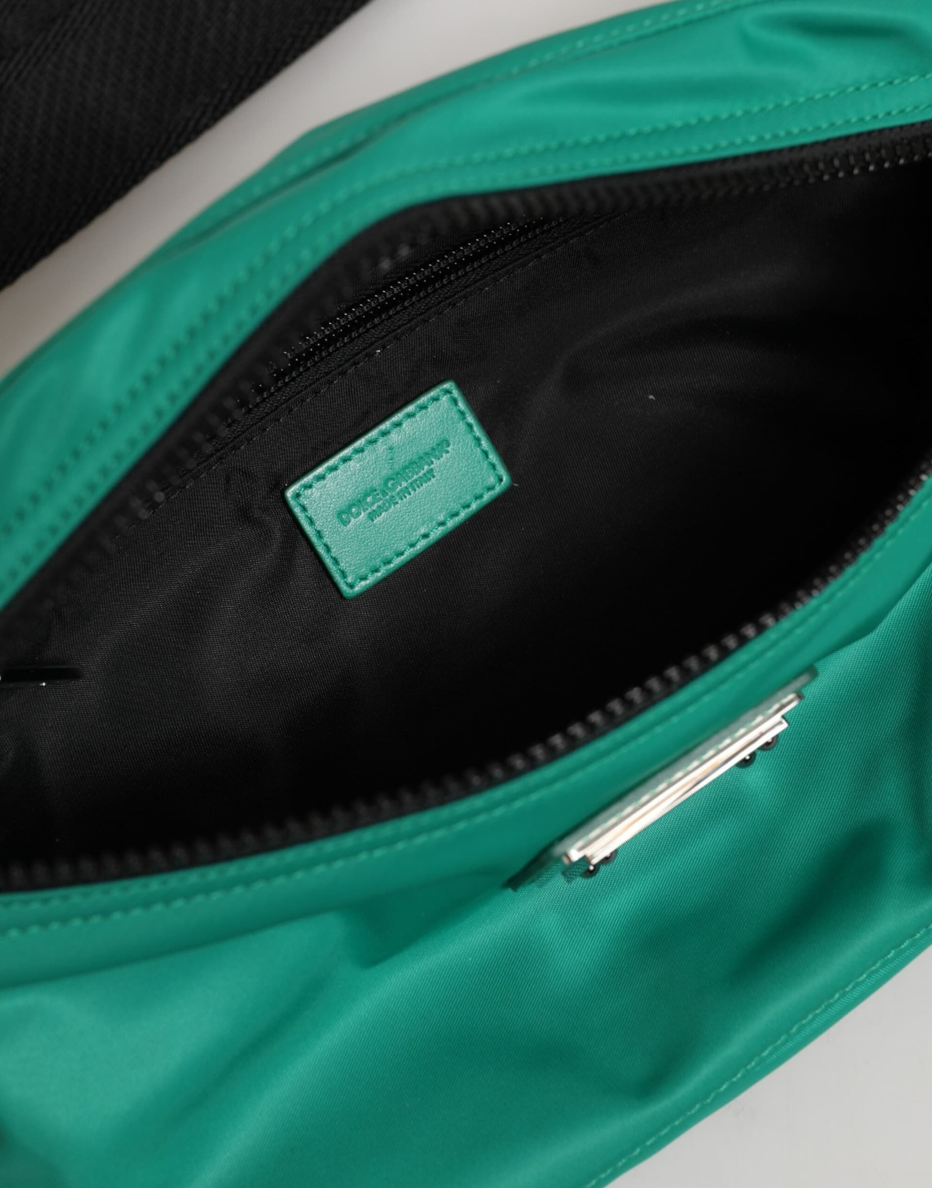 Dolce & Gabbana Green Logo Plaque Nylon Waist Fanny Pack Men's Borse Bag - 8