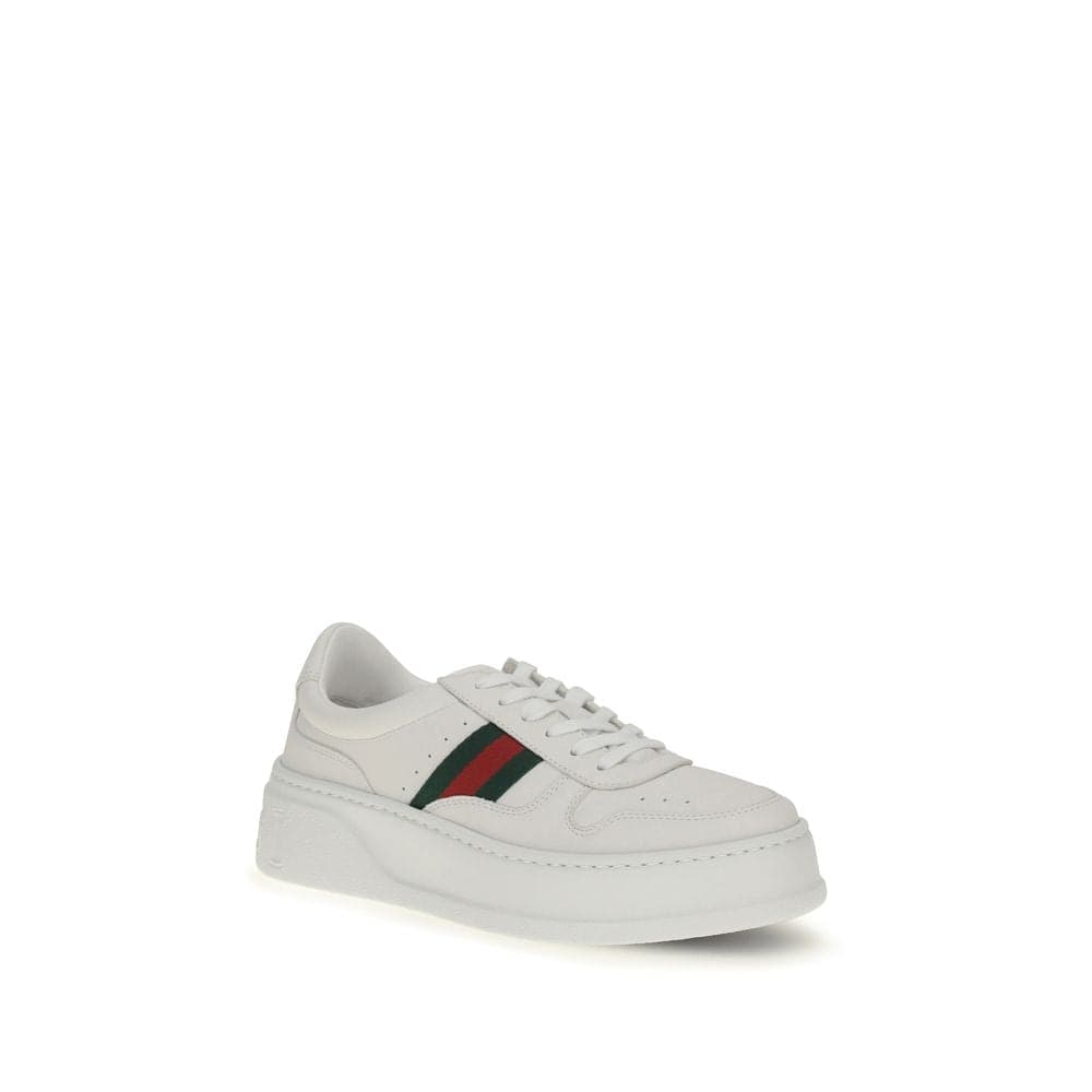 Gucci White Calf Leather Bos Taurus Chunky Sneakers - 2