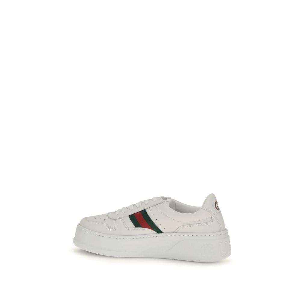 Gucci White Calf Leather Bos Taurus Chunky Sneakers - 3