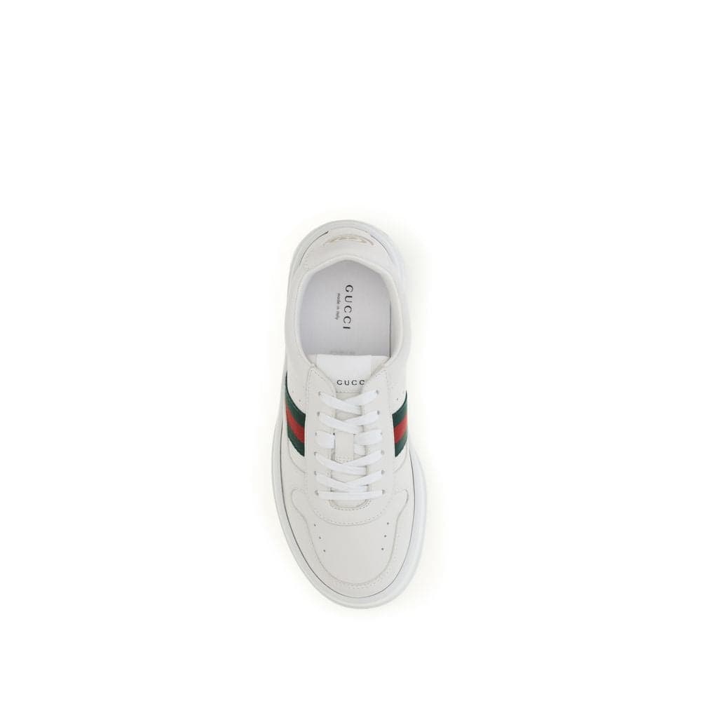 Gucci White Calf Leather Bos Taurus Chunky Sneakers - 4