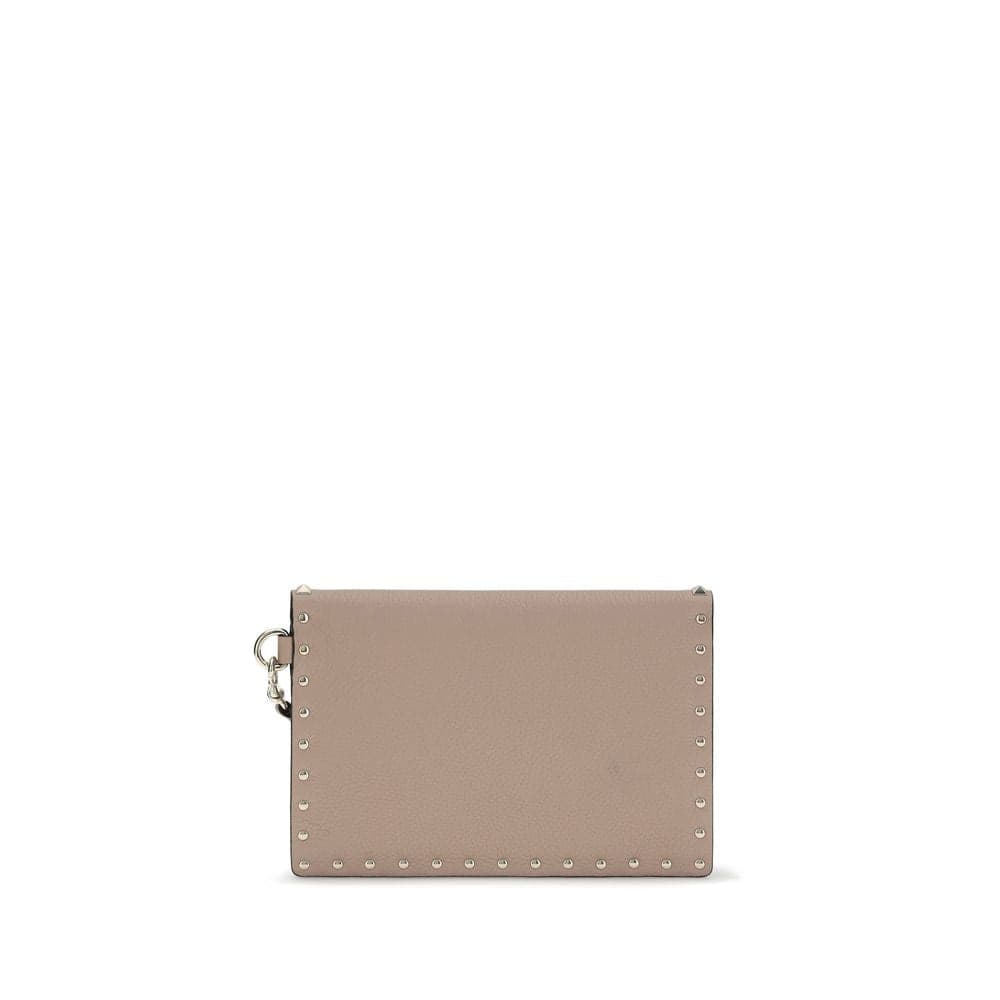 Valentino Garavani Beige Calf Leather Bos Taurus Clutch Bag - 2
