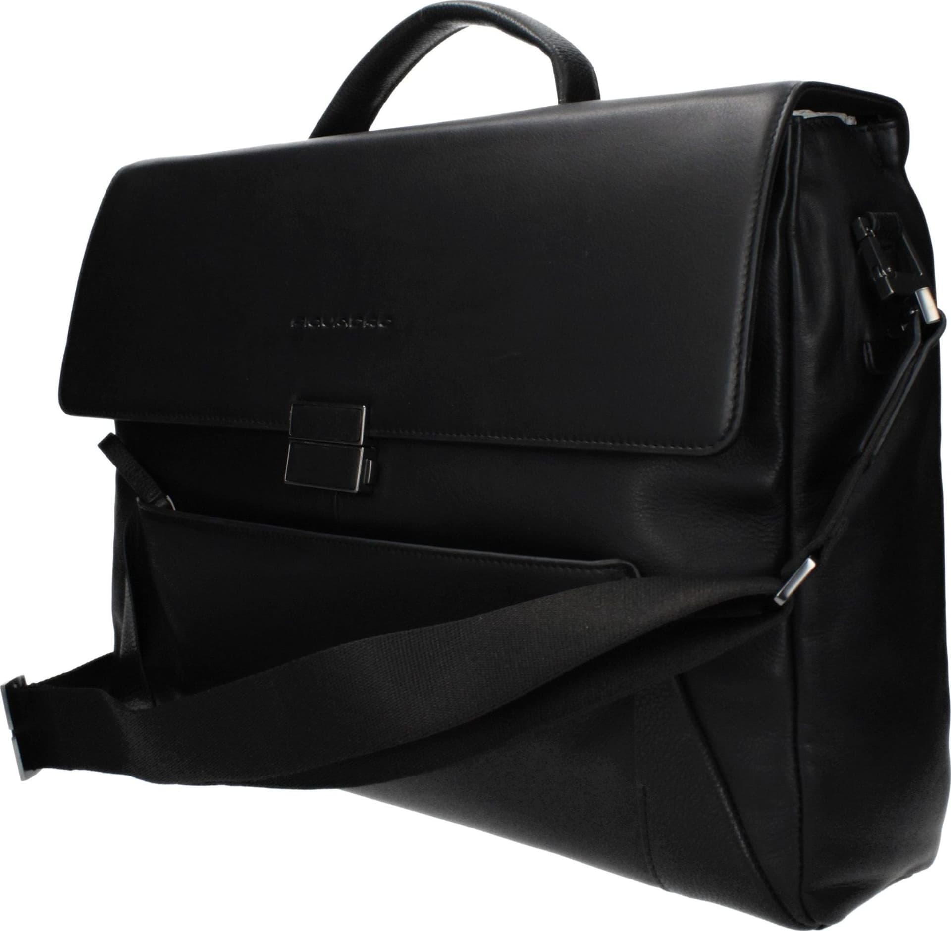 Piquadro Black Leather Business And Laptop Bag - 2