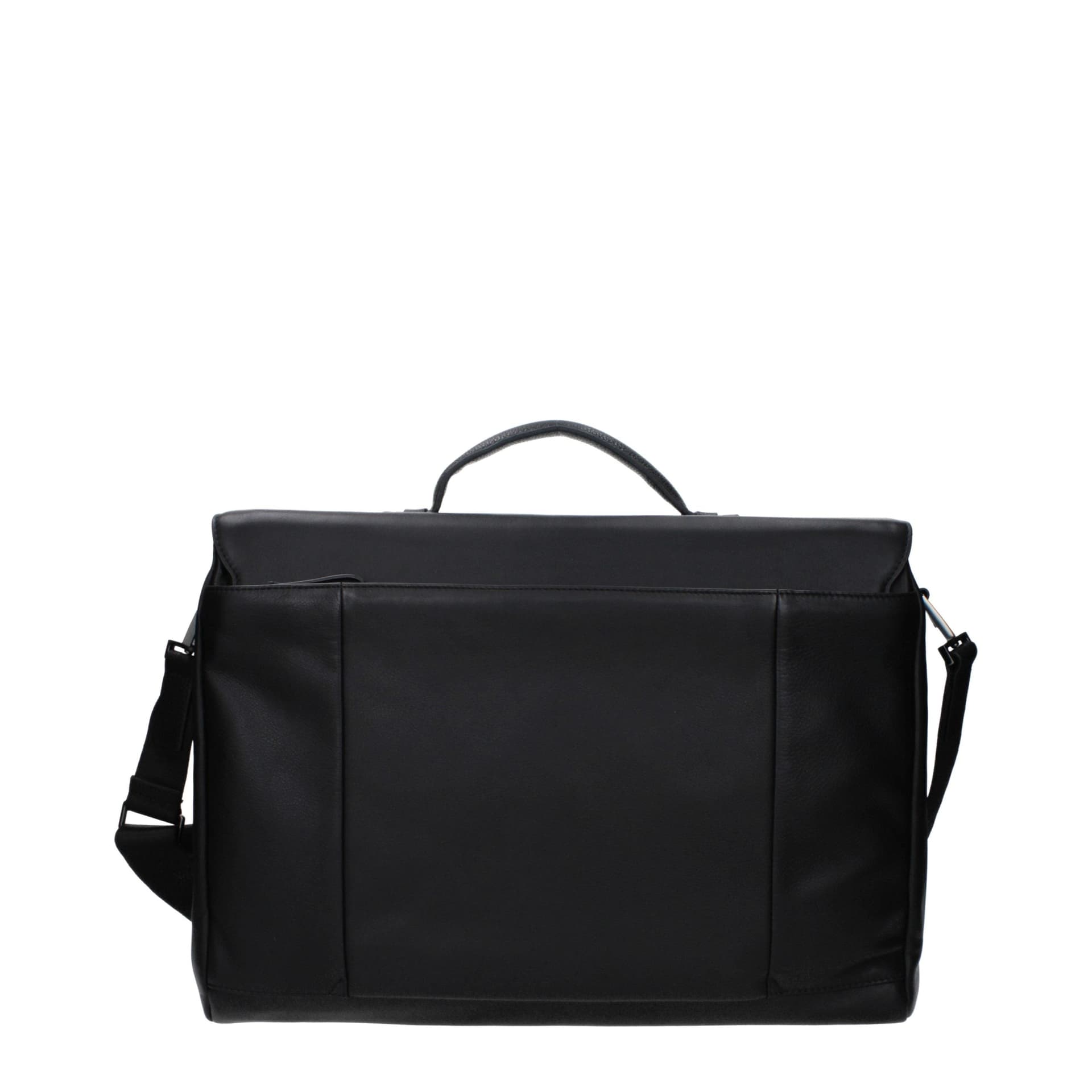 Piquadro Black Leather Business And Laptop Bag - 3