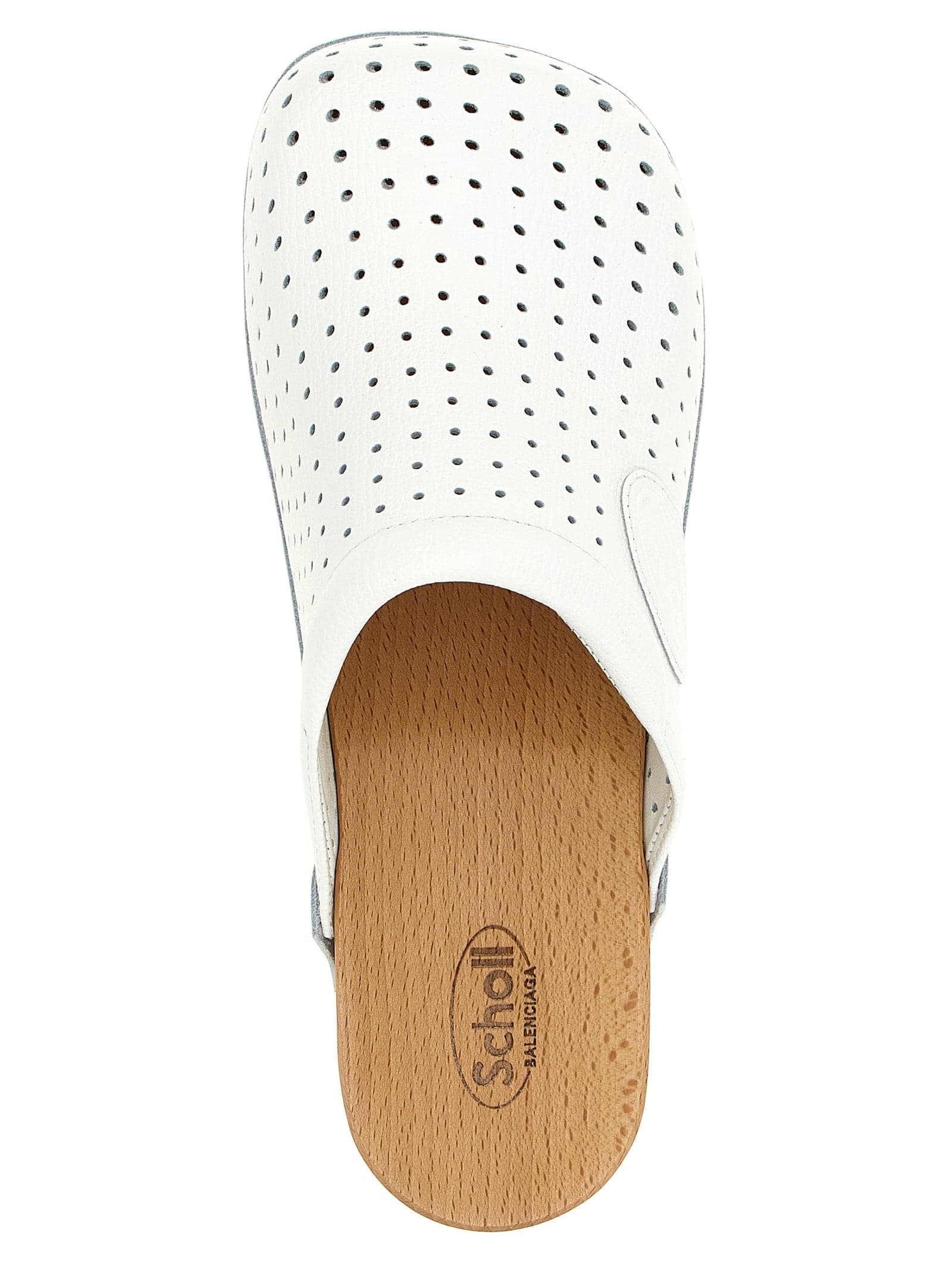 Balenciaga White Calfskin Clogs - 4