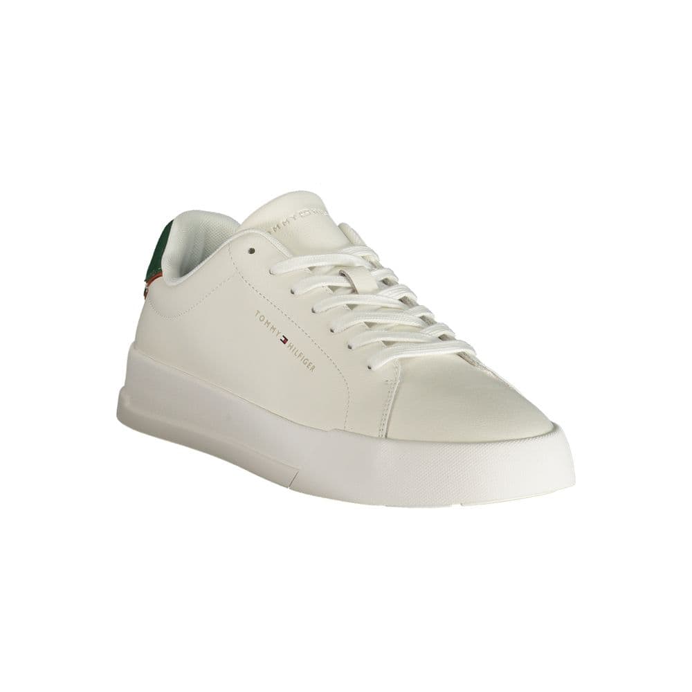 Tommy Hilfiger White Polyurethane Men's Sneaker - 2