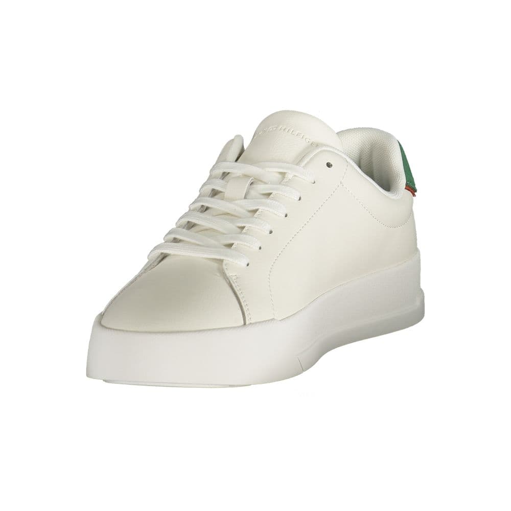 Tommy Hilfiger White Polyurethane Men's Sneaker - 3
