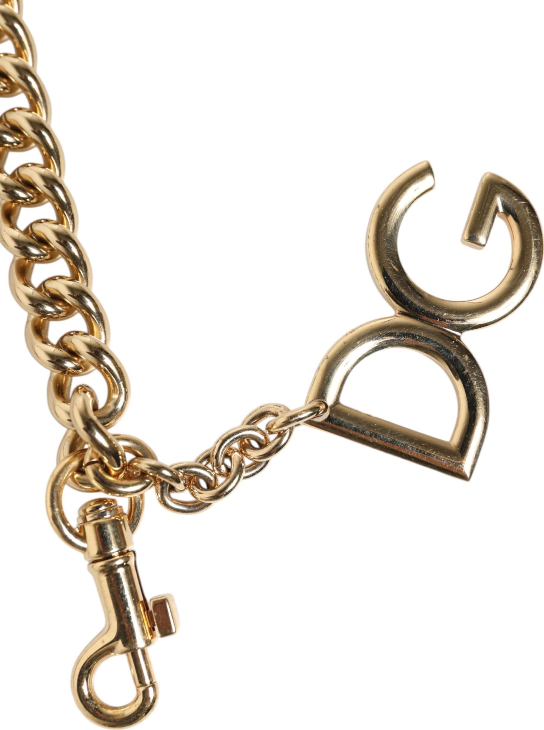 Dolce & Gabbana Brown Leopard Gold Brass Chain Accessory Shoulder Strap - 3