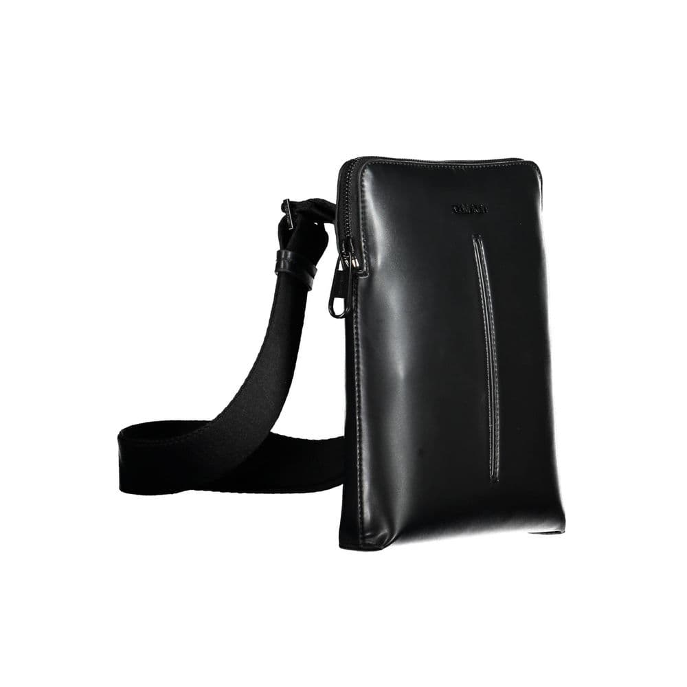 Calvin Klein Black Polyurethane Men's Shoulder Bag - 3