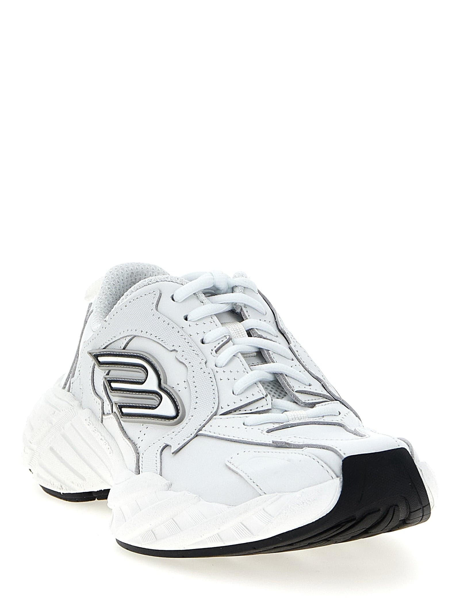 Balenciaga White Cowhide Athletic Sneakers - 2