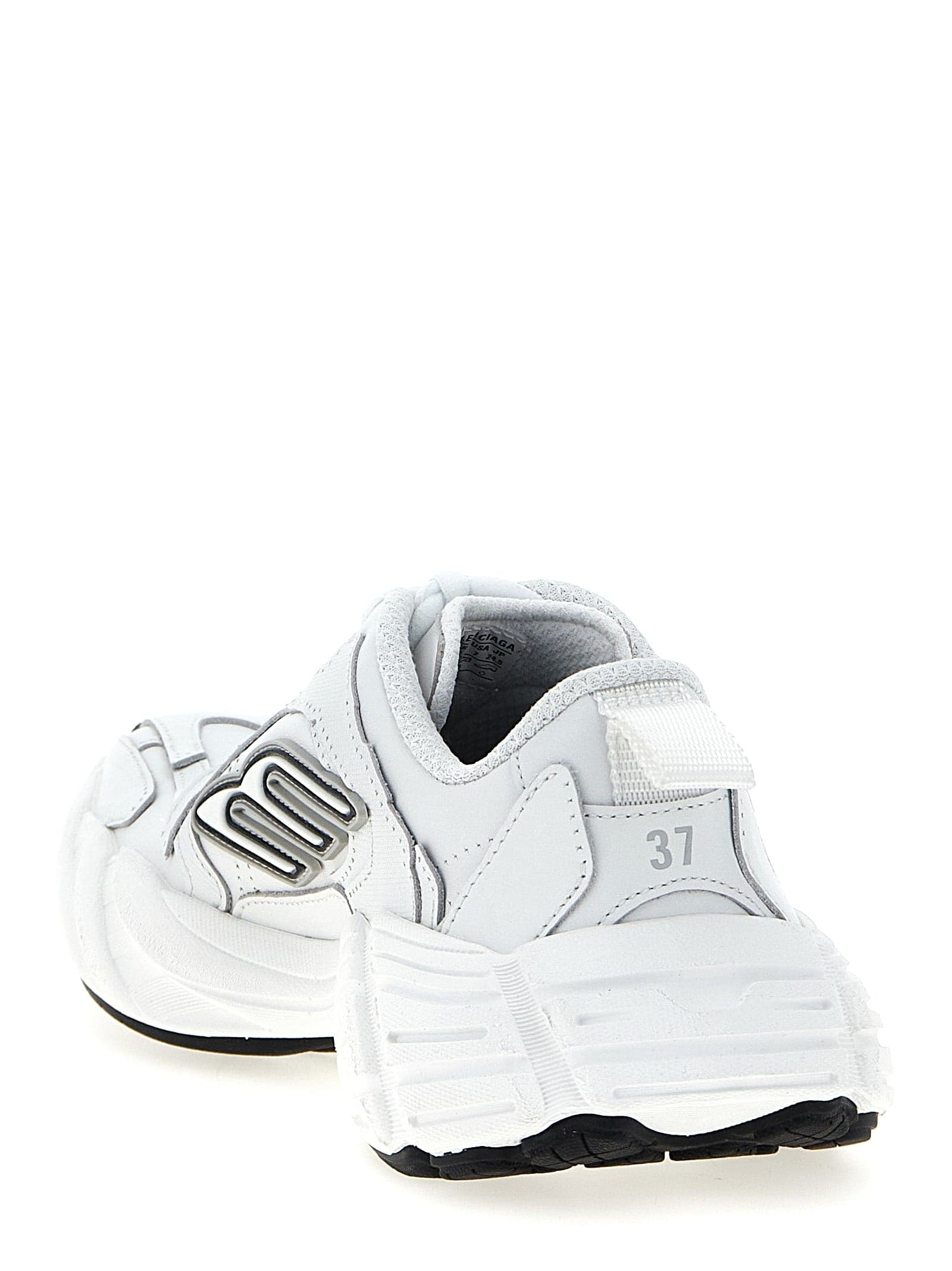 Balenciaga White Cowhide Athletic Sneakers - 3