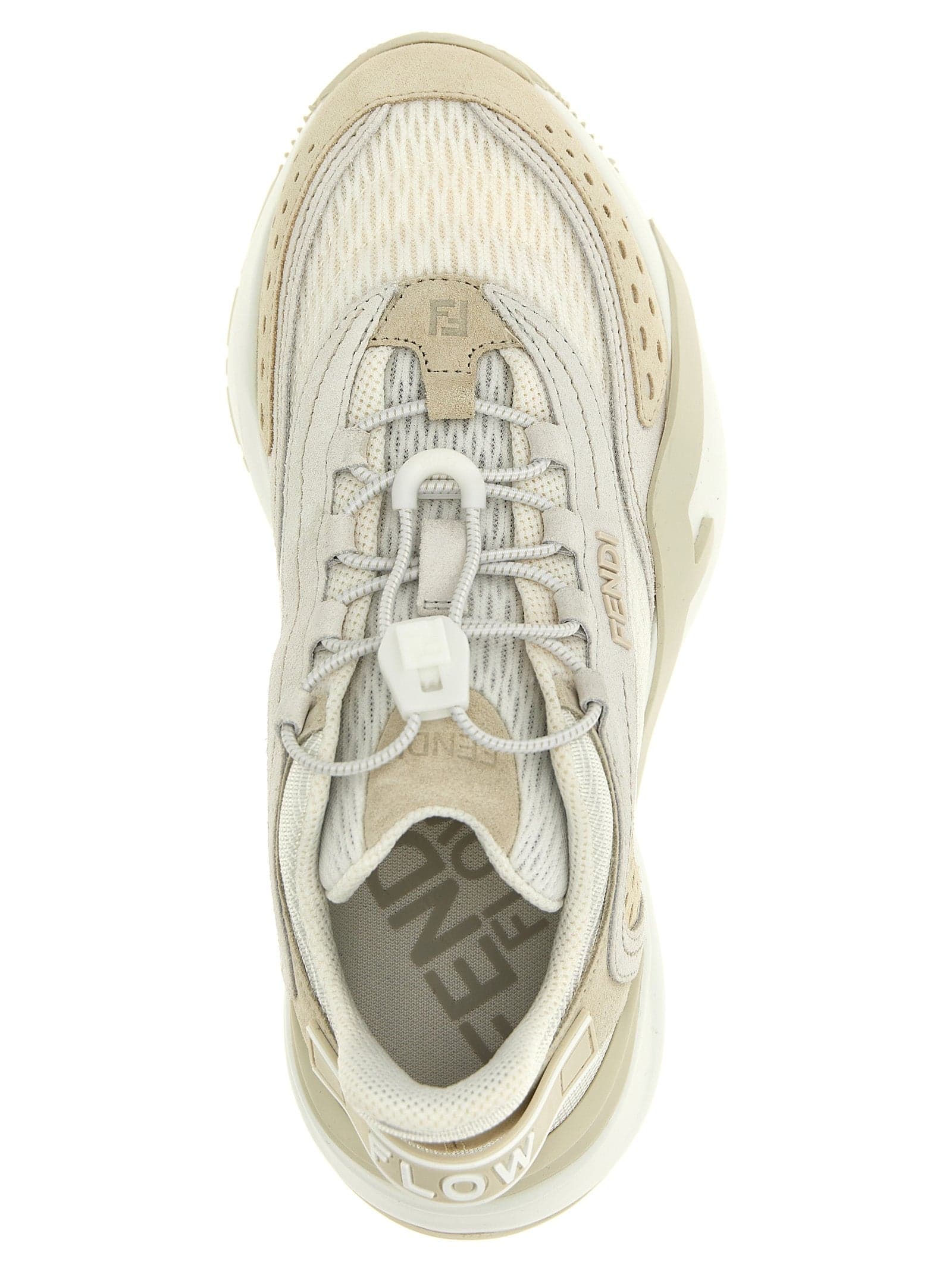 Fendi White Polyester Athletic Sneakers - 5