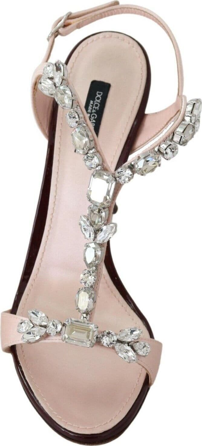 Dolce & Gabbana Pink Crystals Heels Keira Sandals - 4