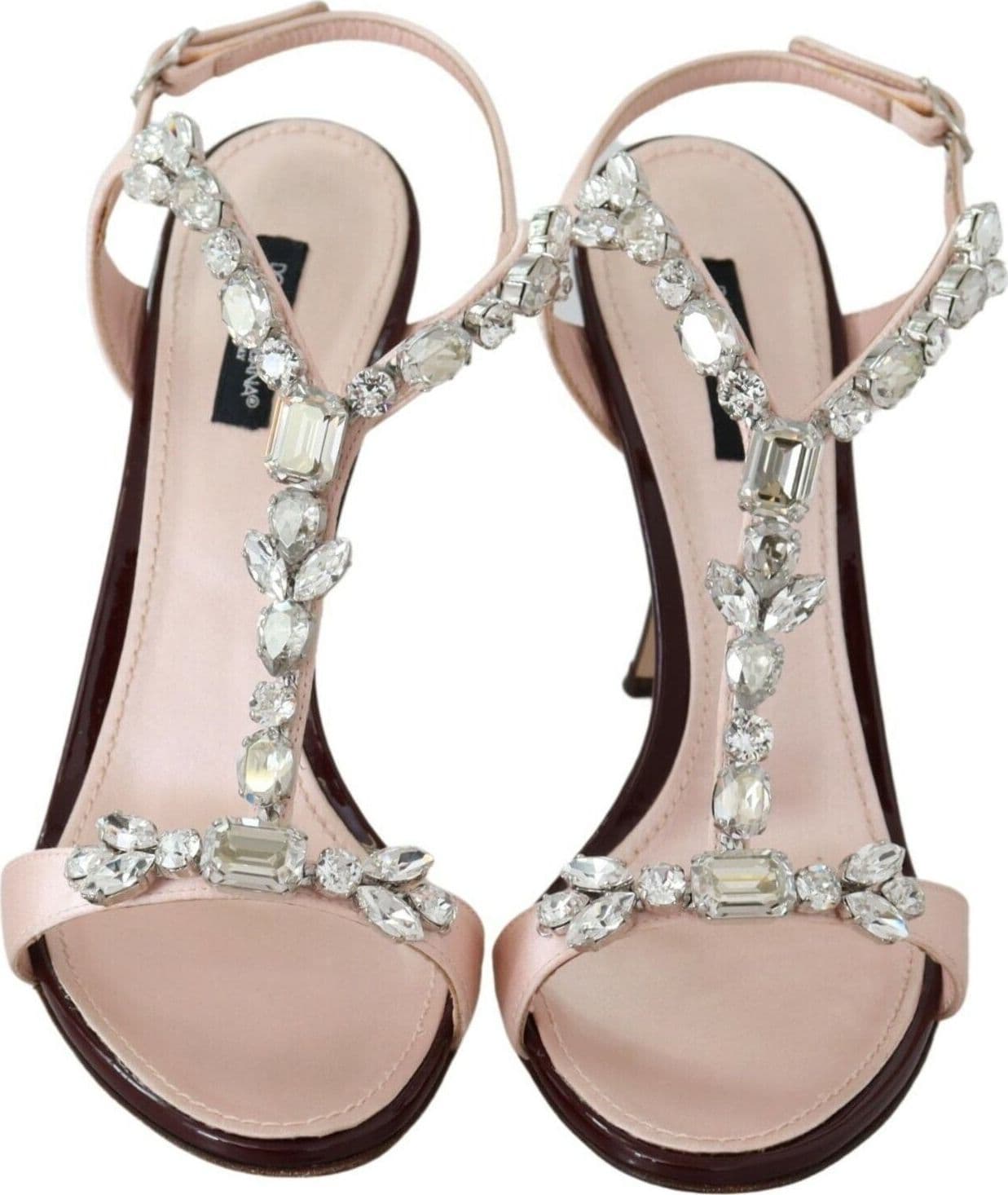 Dolce & Gabbana Pink Crystals Heels Keira Sandals - 5