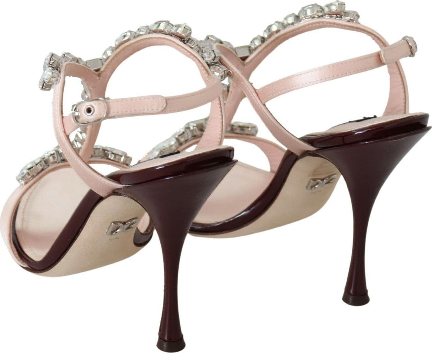 Dolce & Gabbana Pink Crystals Heels Keira Sandals - 6