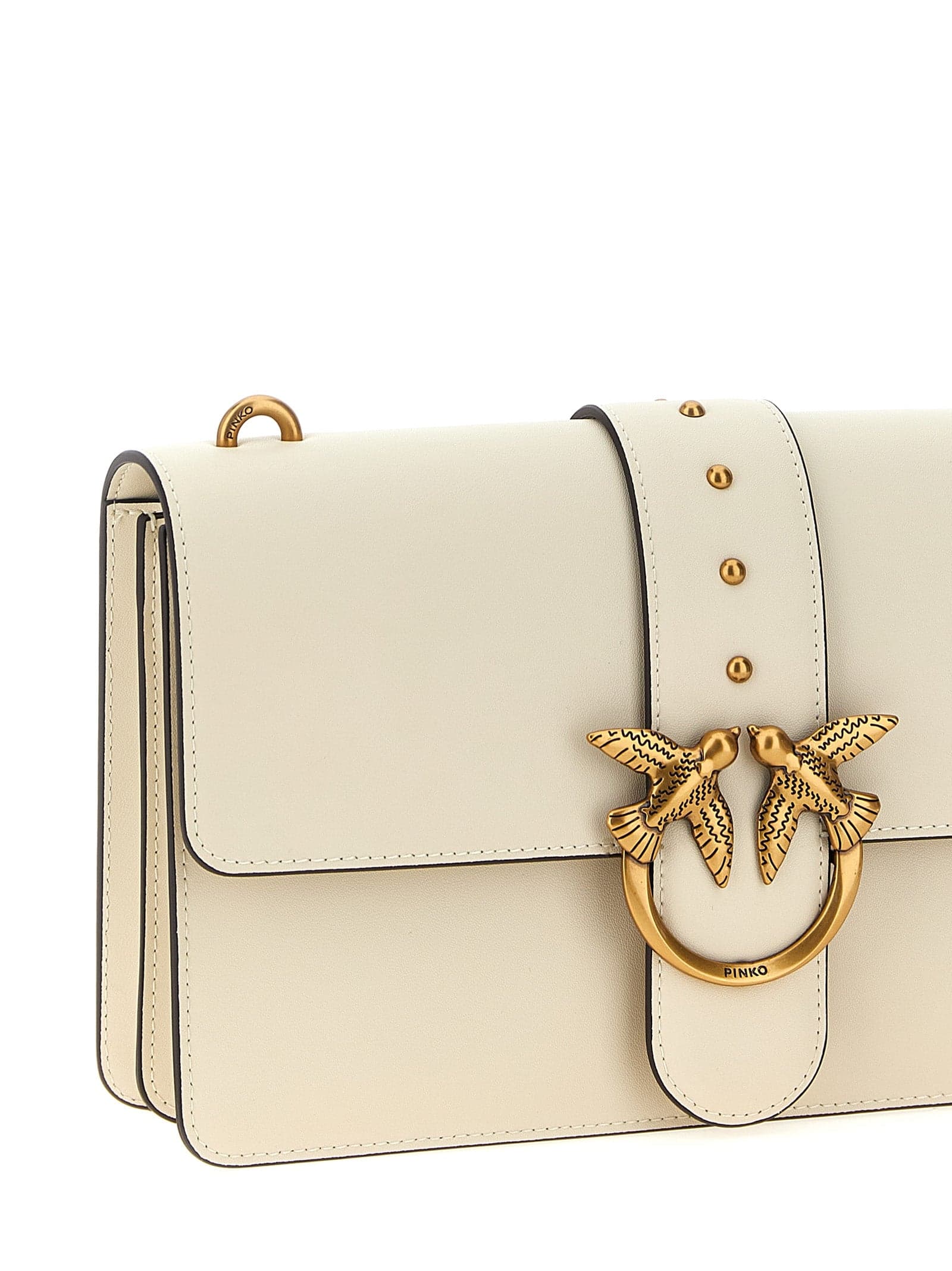 PINKO White Goatskin Crossbody Bag - 3
