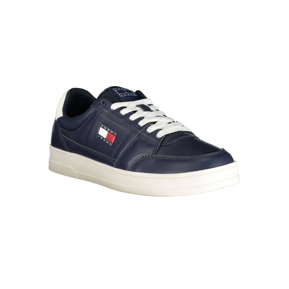 Tommy Hilfiger Blue Leather Men Sneaker - 2