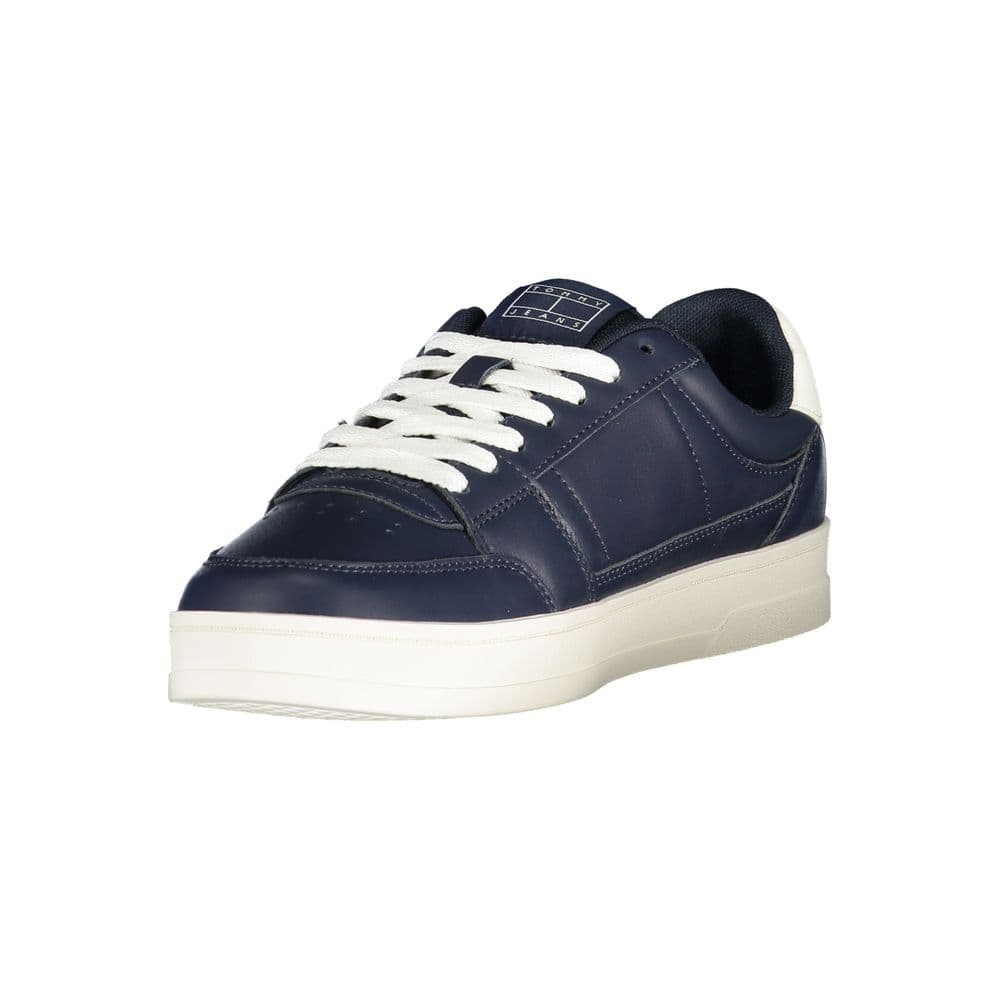 Tommy Hilfiger Blue Leather Men Sneaker - 3