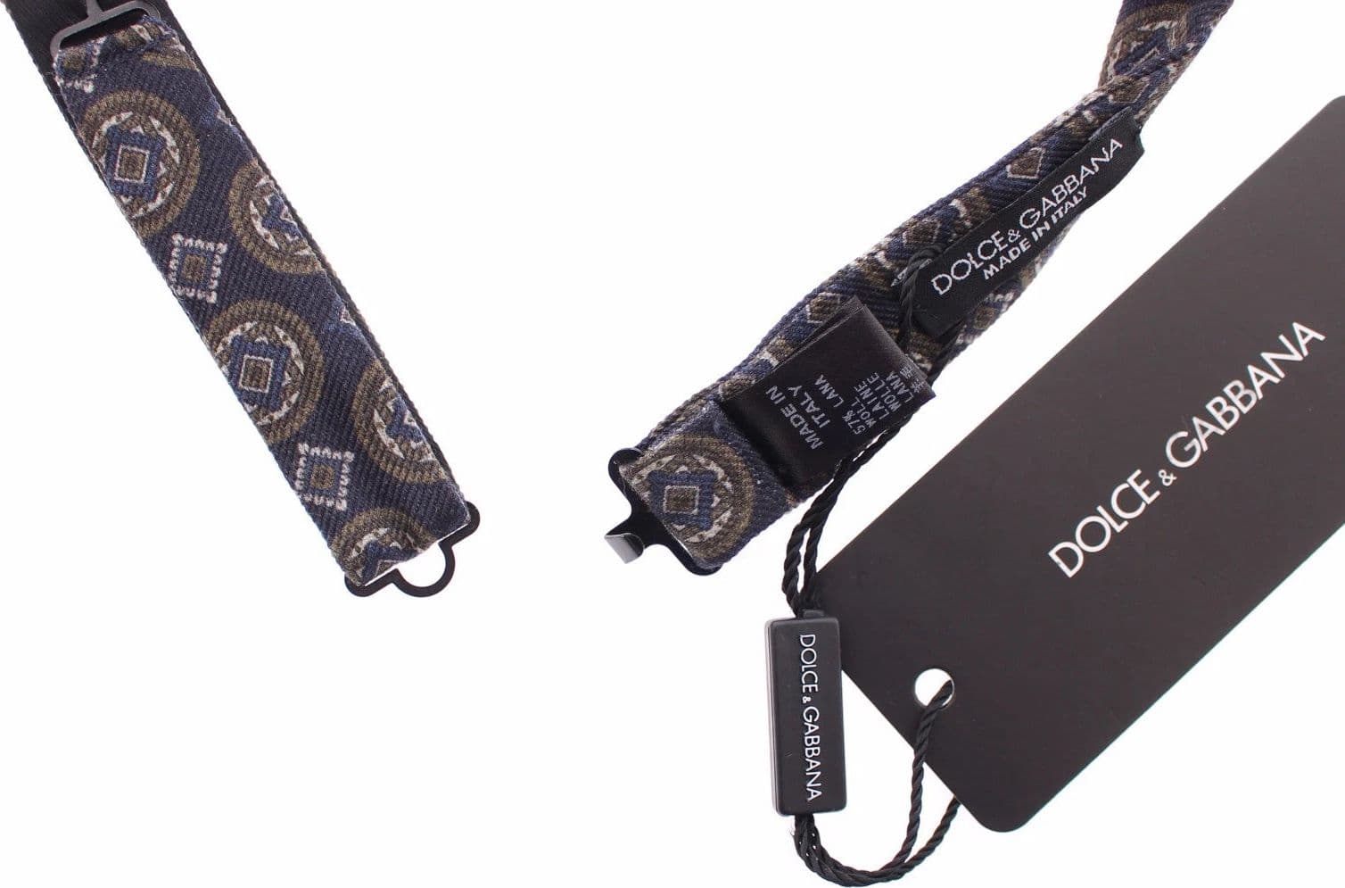 Dolce & Gabbana Blue Silk Baroque Fantasi Tied Bow Tie Papillon - 2