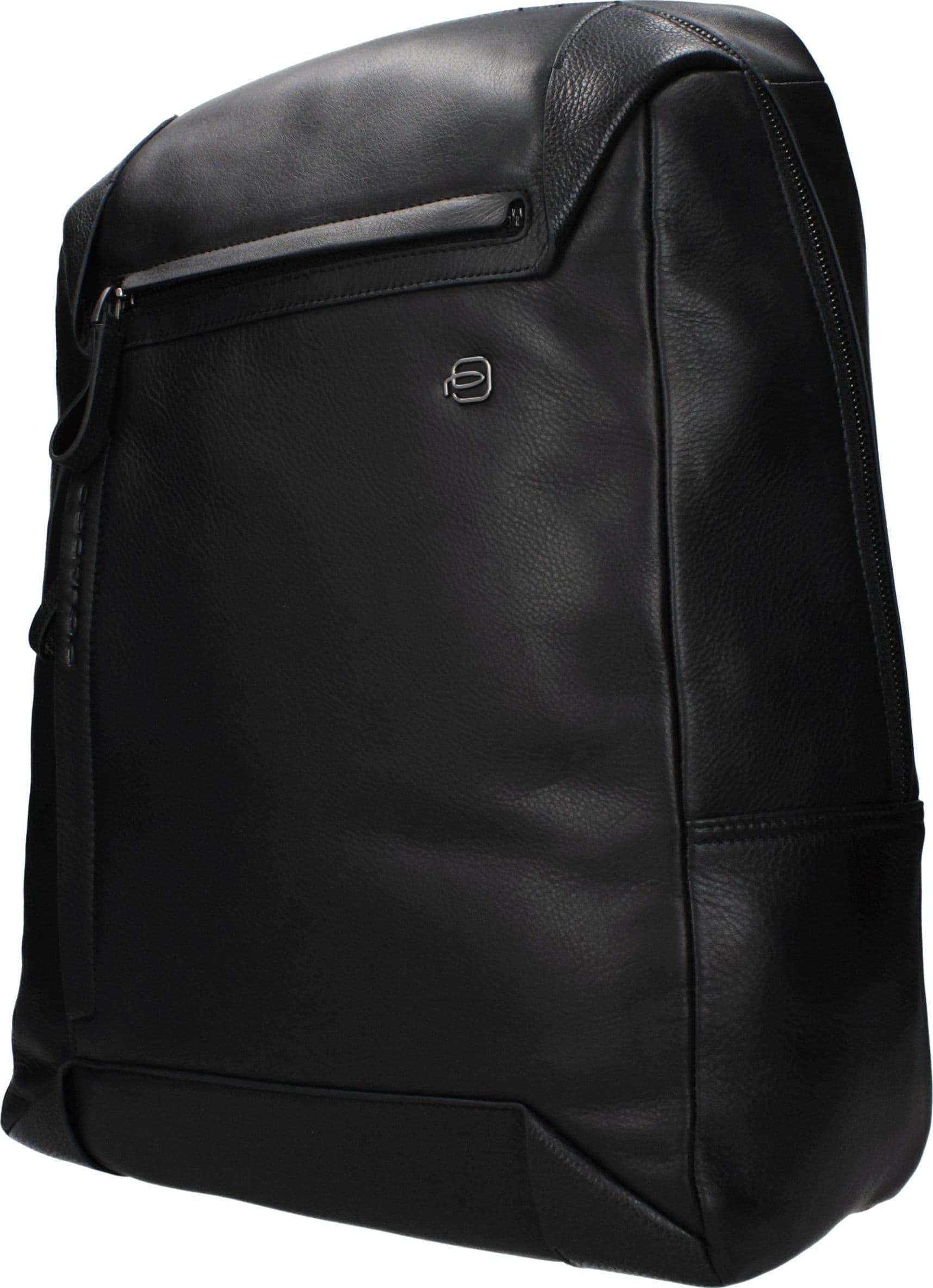 Piquadro Black Leather Backpack - 2