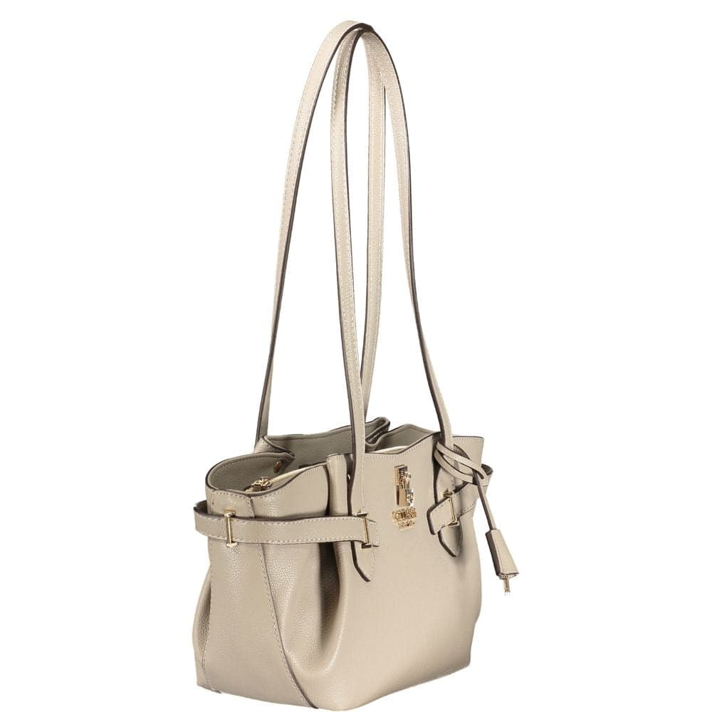 Guess Jeans Beige Polyurethane Women Handbag - 3