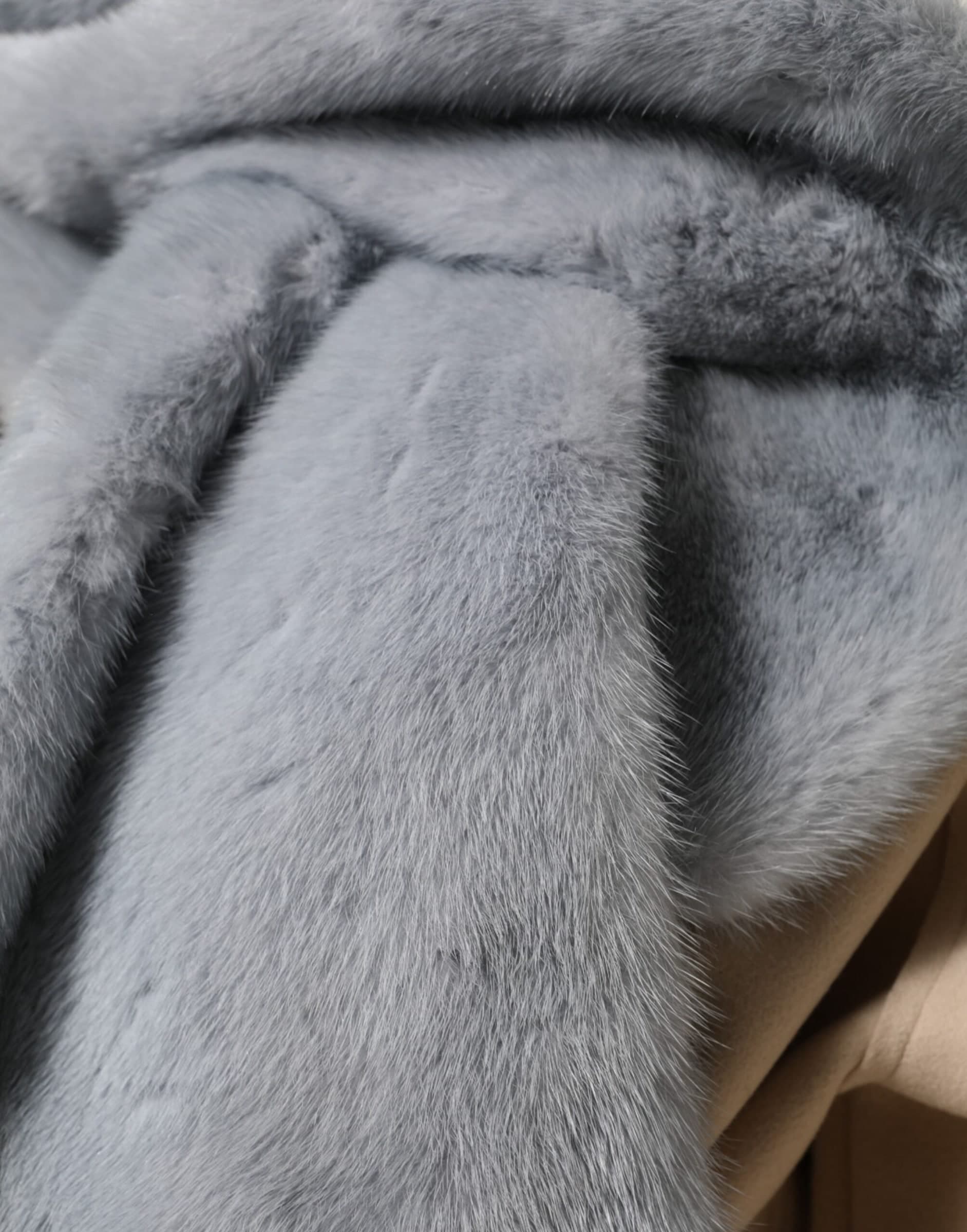 Dolce & Gabbana Powder Blue Mink Fur Neck Warmer Scarf - 3