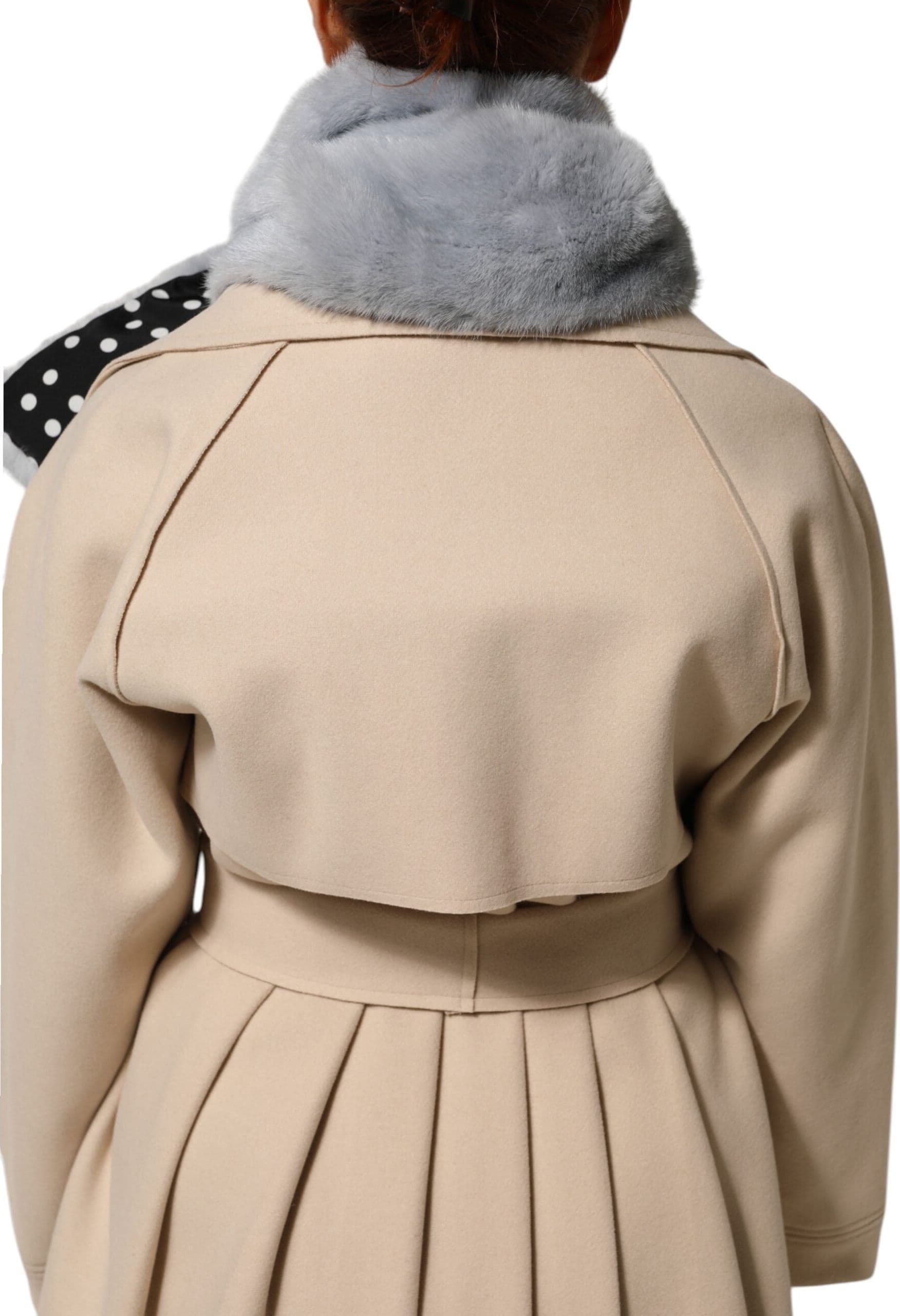 Dolce & Gabbana Powder Blue Mink Fur Neck Warmer Scarf - 4