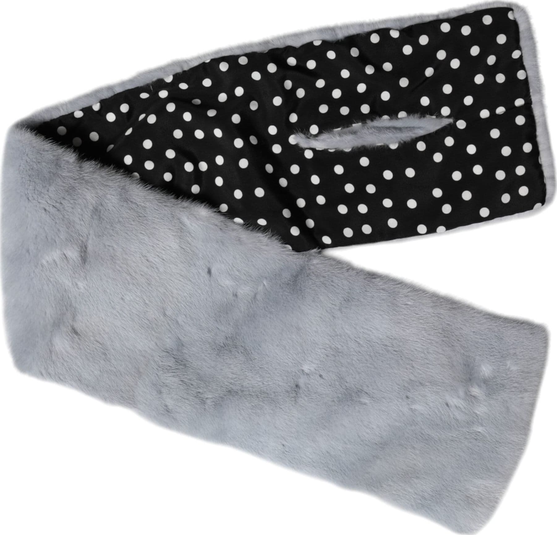 Dolce & Gabbana Powder Blue Mink Fur Neck Warmer Scarf - 5
