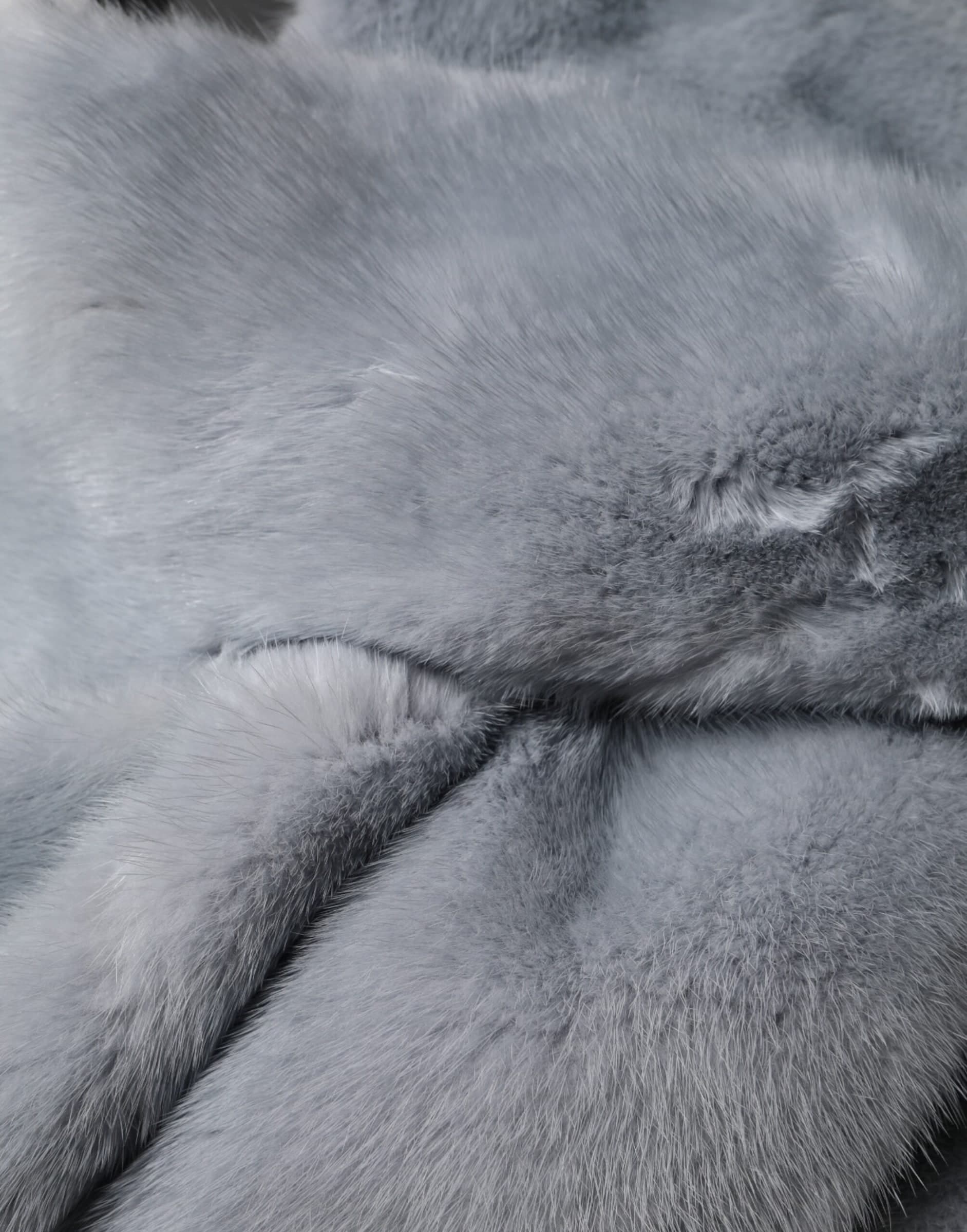 Dolce & Gabbana Powder Blue Mink Fur Neck Warmer Scarf - 6