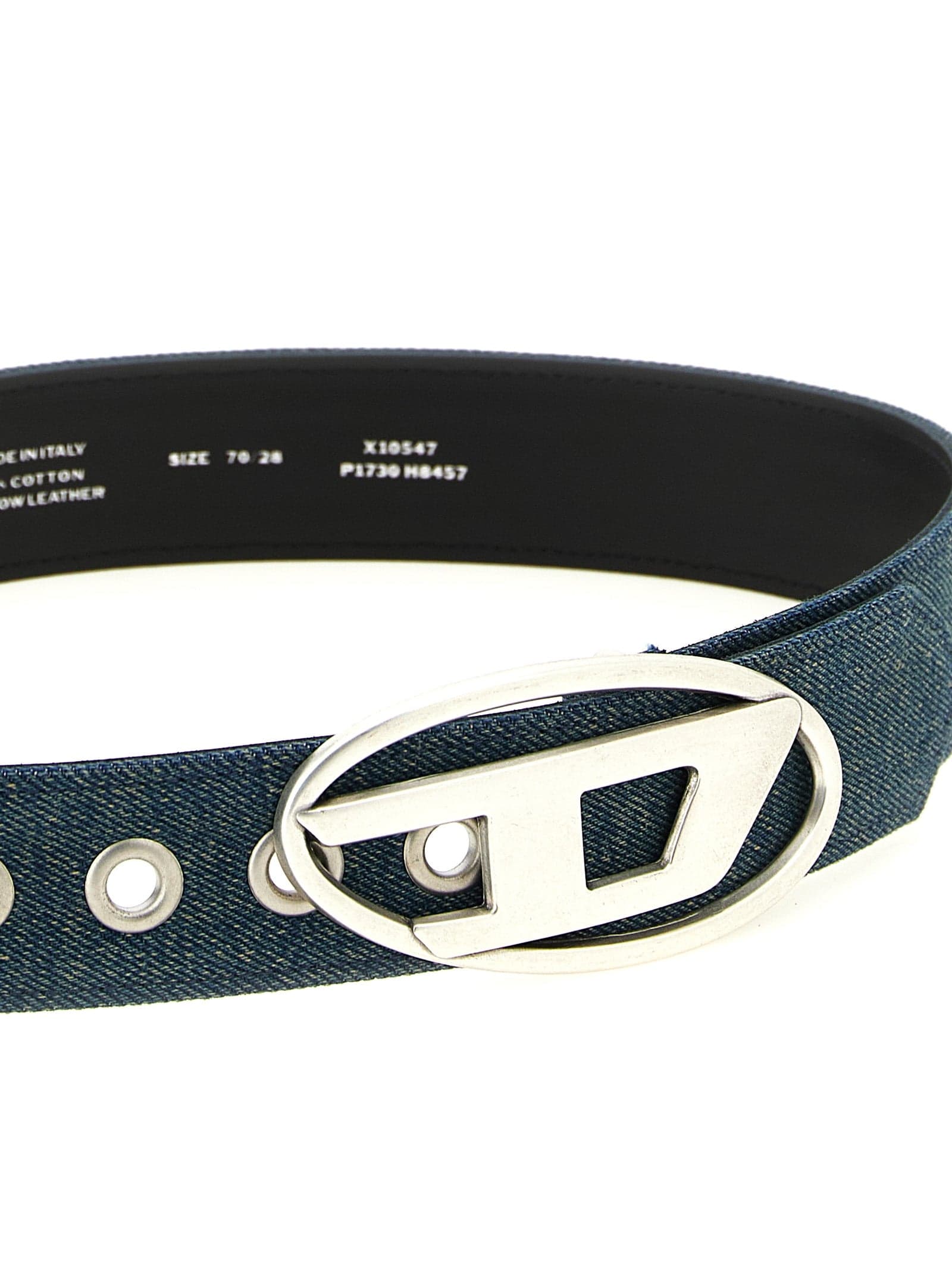 Diesel Blue Cotton Regular Belt - 3