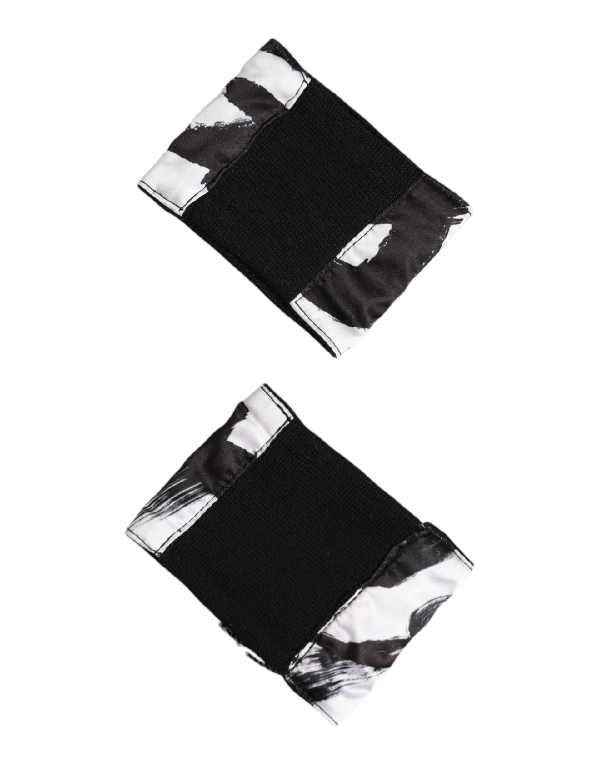 Dolce & Gabbana Black White DG Logo Silk 1 Pair Wristband - 4