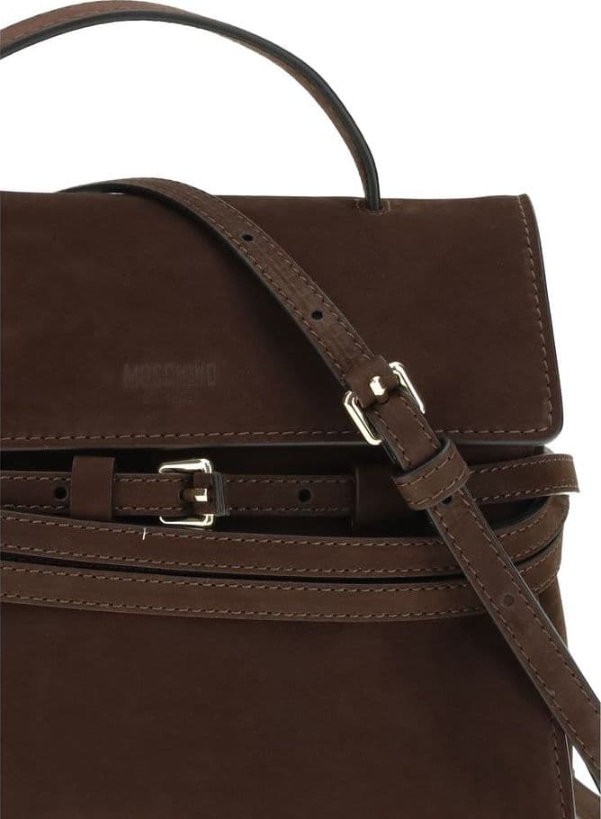 Moschino Brown Calf Leather Bos Taurus Handbag - 4