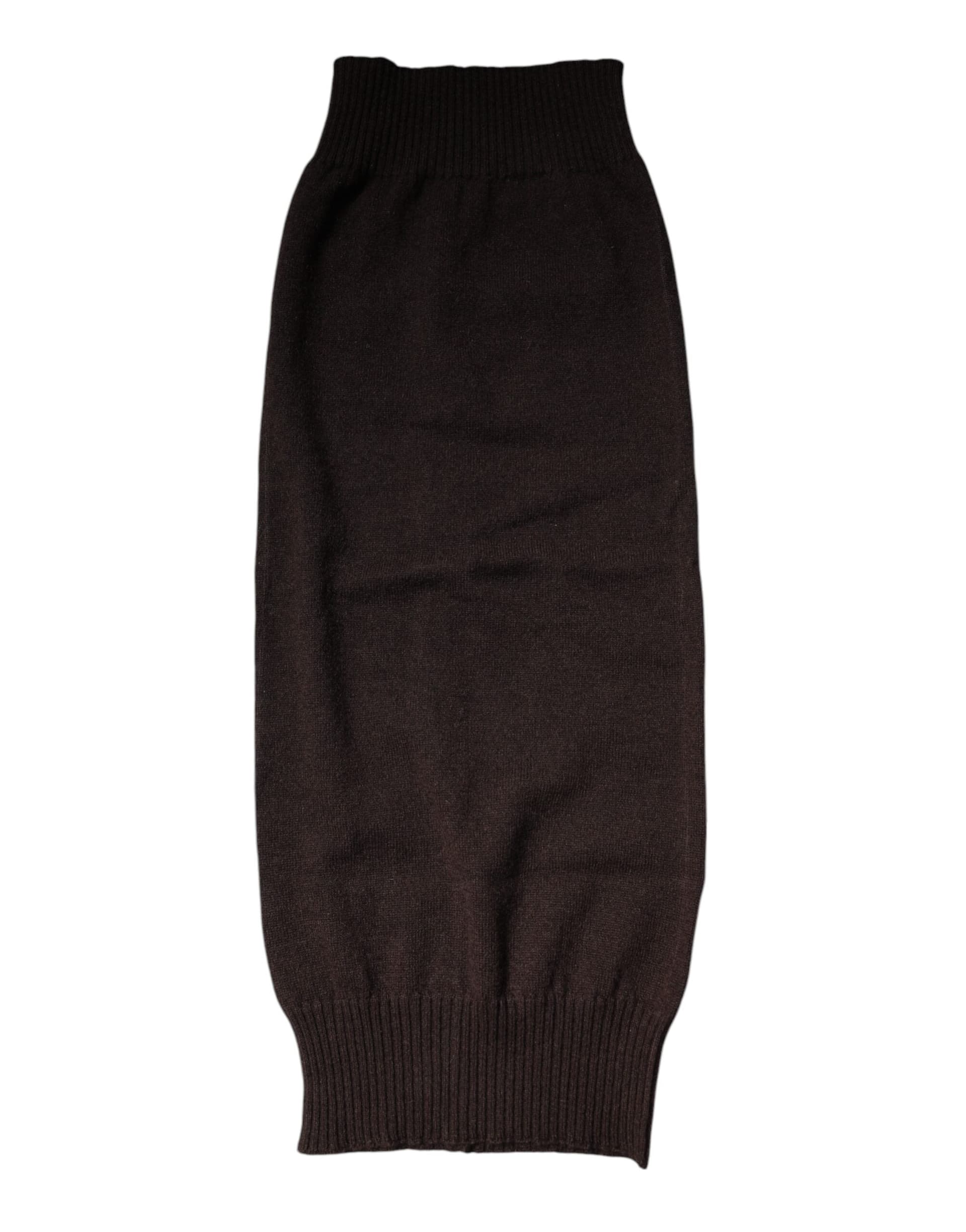 Dolce & Gabbana Brown Cashmere Knitted Neck Warmer Foulard Scarf - 2