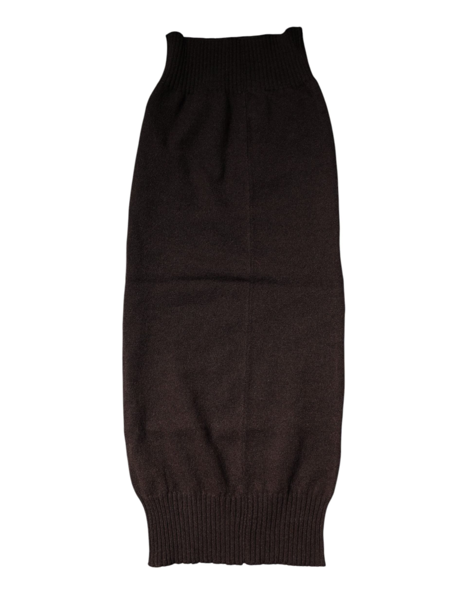 Dolce & Gabbana Brown Cashmere Knitted Neck Warmer Foulard Scarf - 4